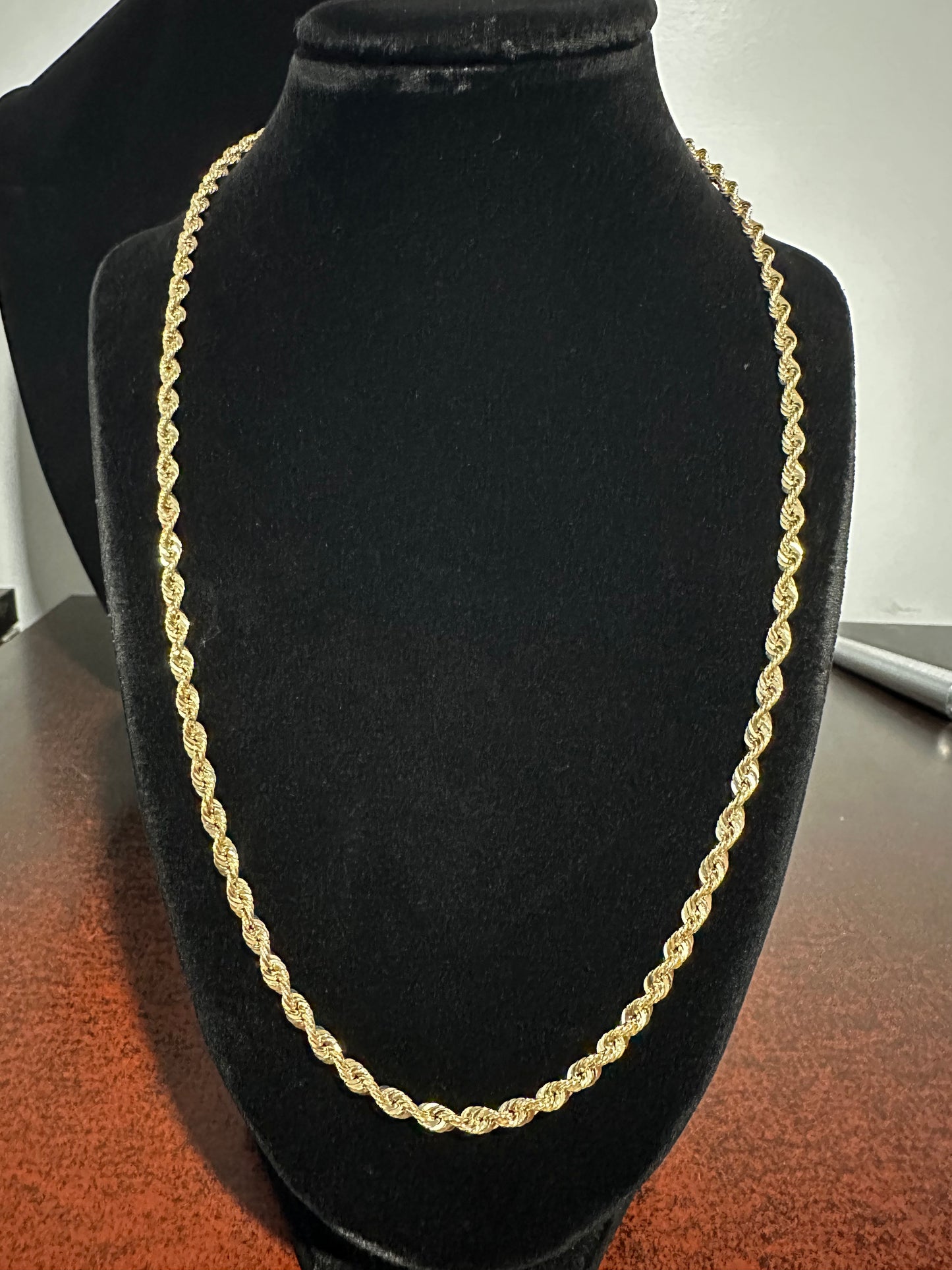 10K Italian Rope Chain 22”