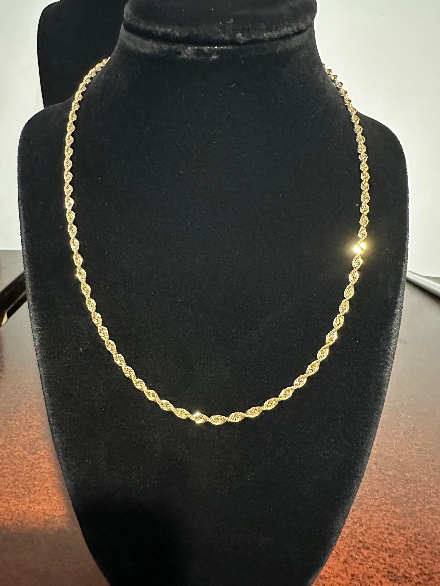 10K Italian Rope Chain 18”