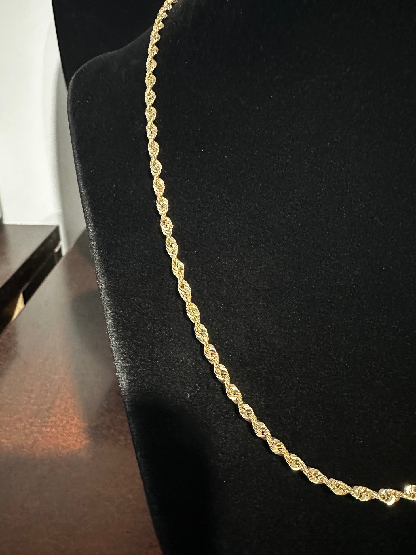 10K Italian Rope Chain 18”