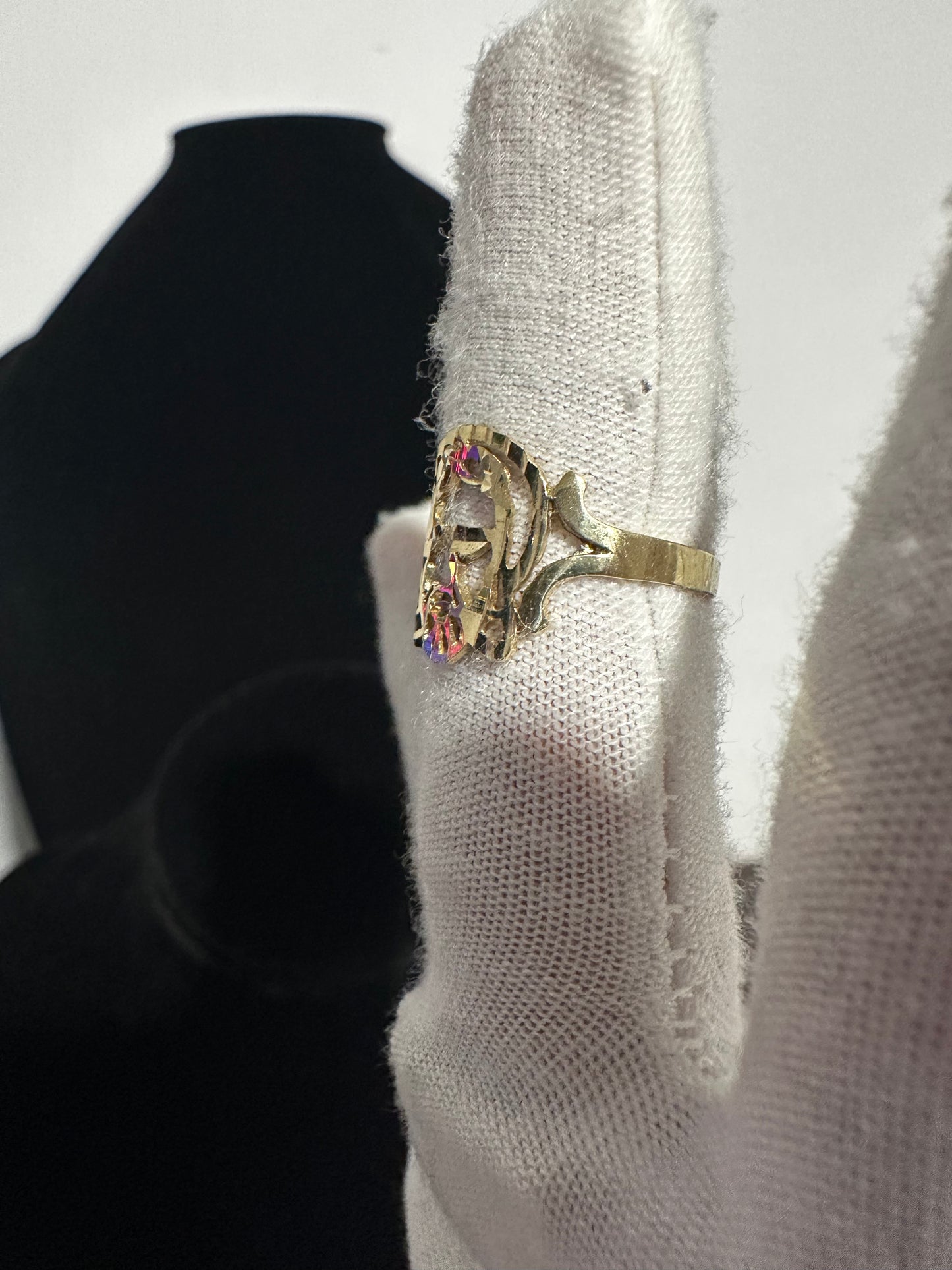 10K Jesus Ring Size 6
