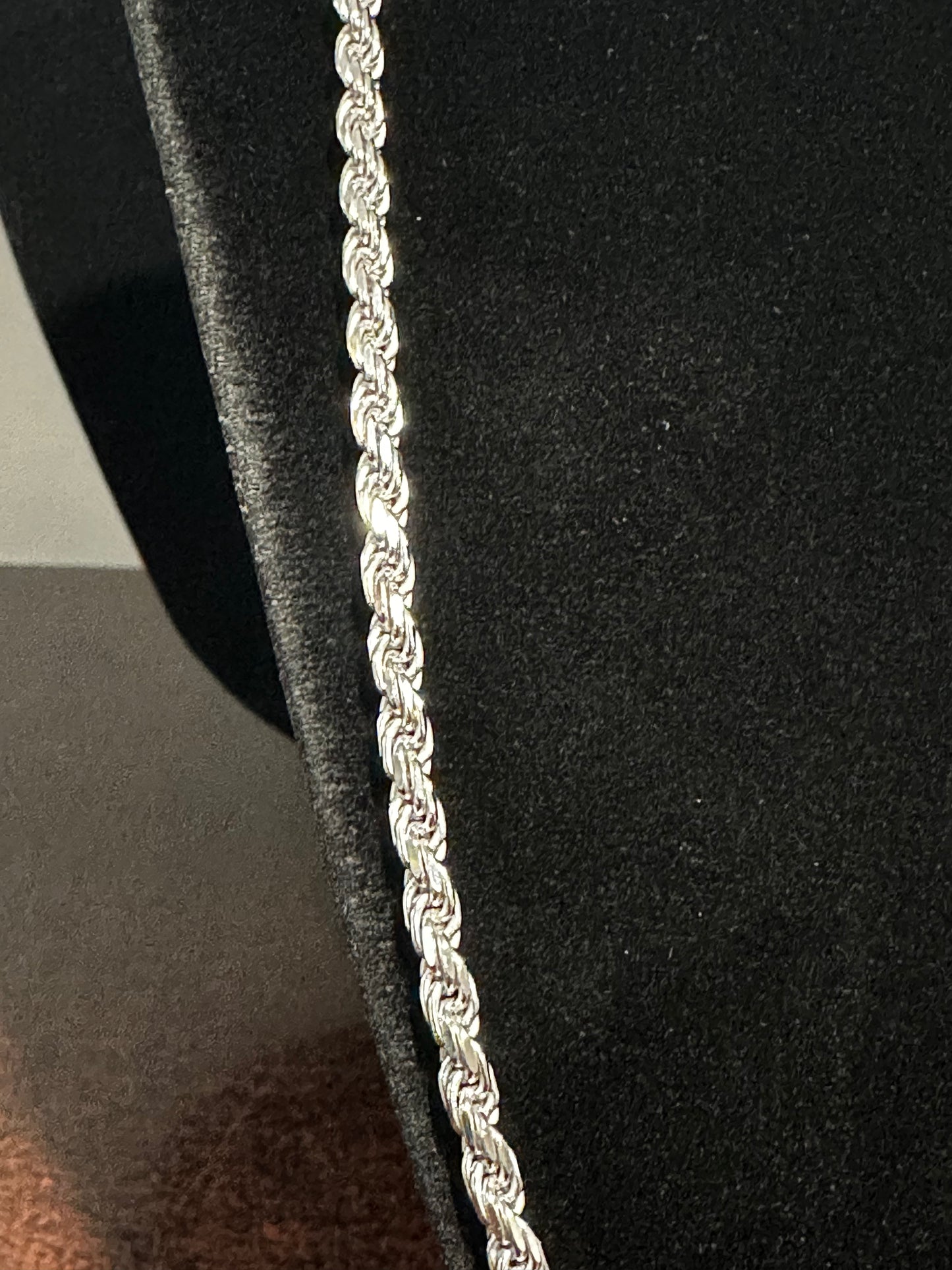 Silver Rope Chain 24”