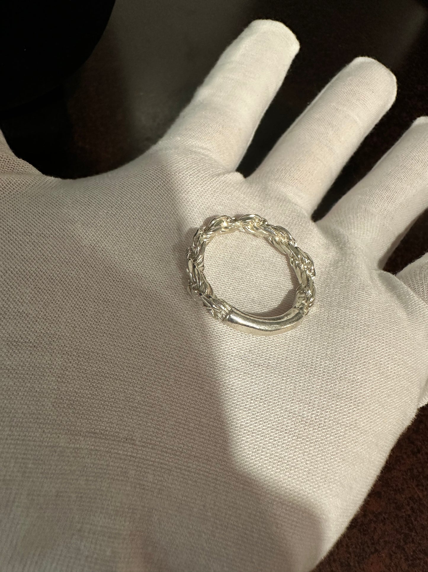Silver Rope Ring Size 10.5