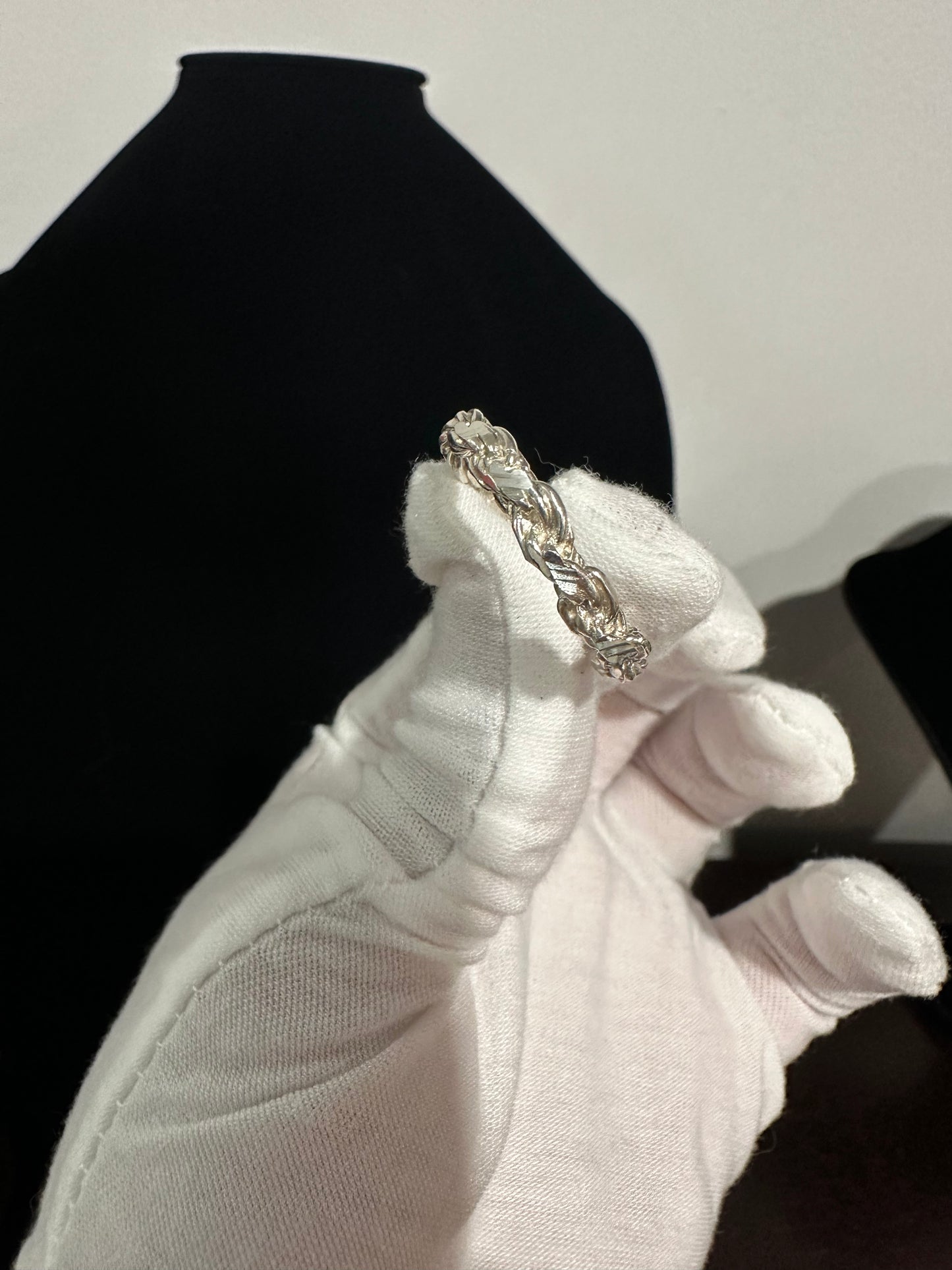 Silver Rope Ring Size 10.5