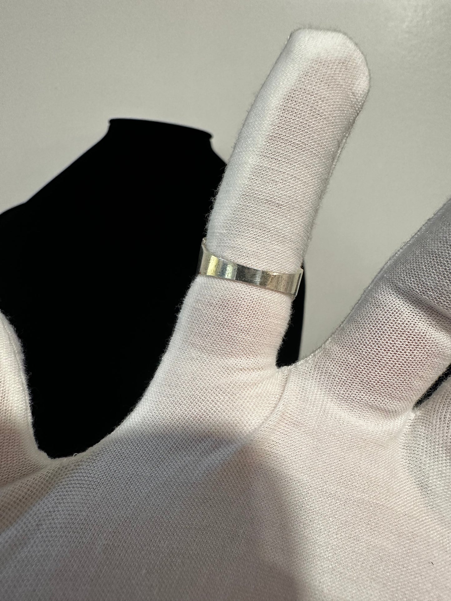 Silver Nugget Ring With Cross Size 9