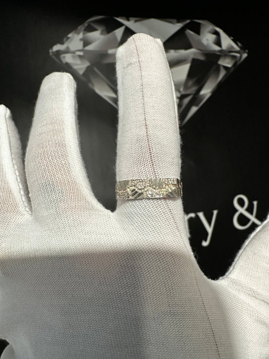 Silver Nugget Ring Size 11