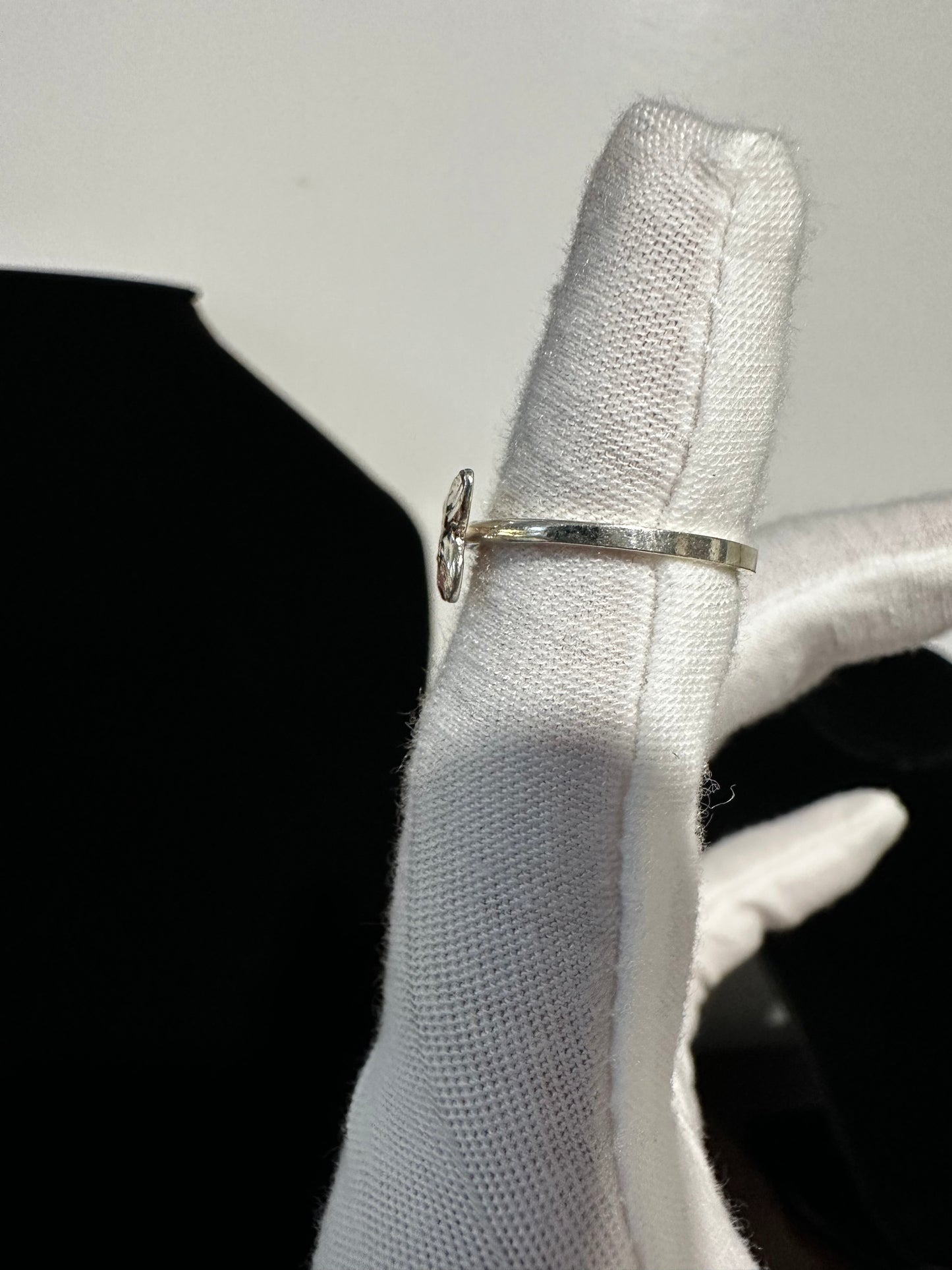 Silver Butterfly Ring Size 6.25