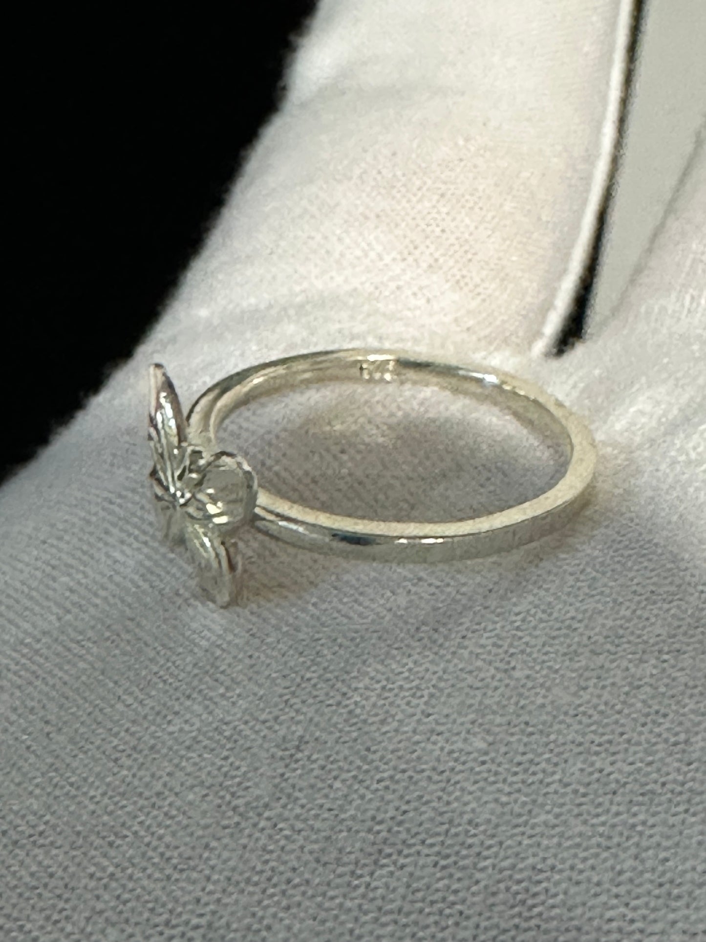 Silver Butterfly Ring Size 6.25