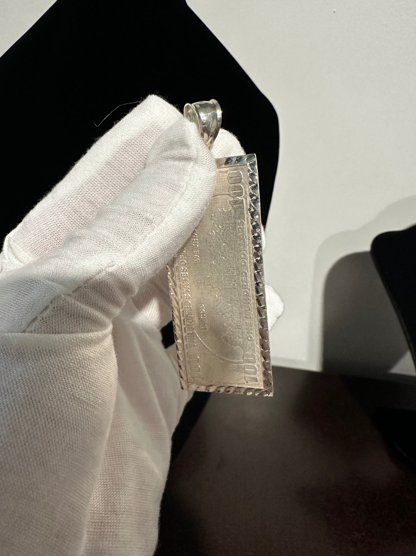 Silver Ben Frank $100 Pendant