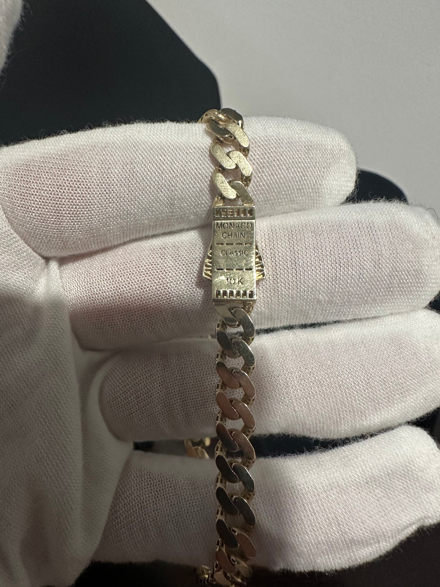 10K Monaco Bracelet 8.5”