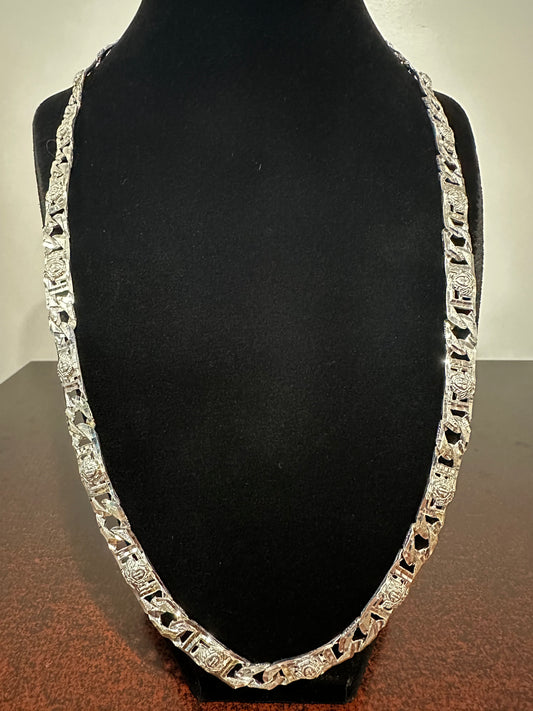 Silver DC Medusa Chain 24”