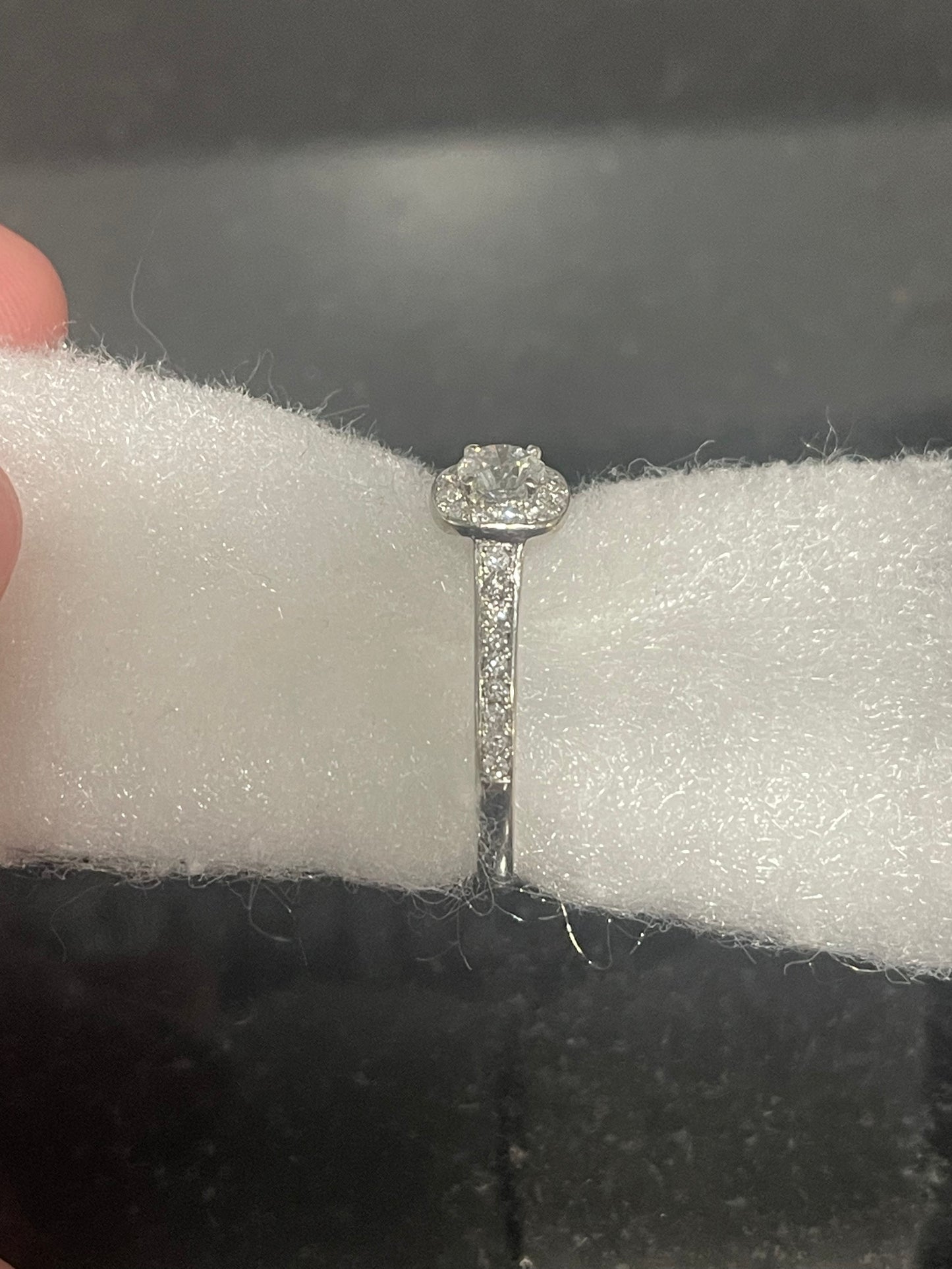 14K White Gold Engagement Ring