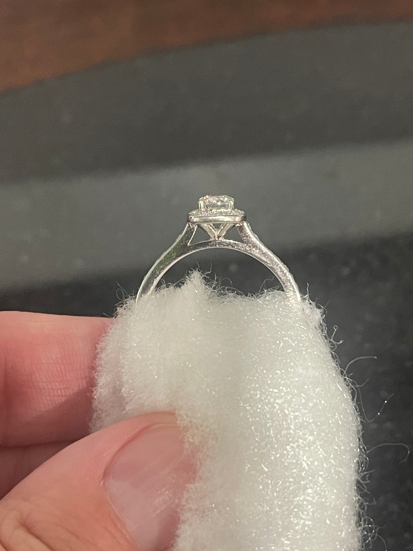 14K White Gold Engagement Ring