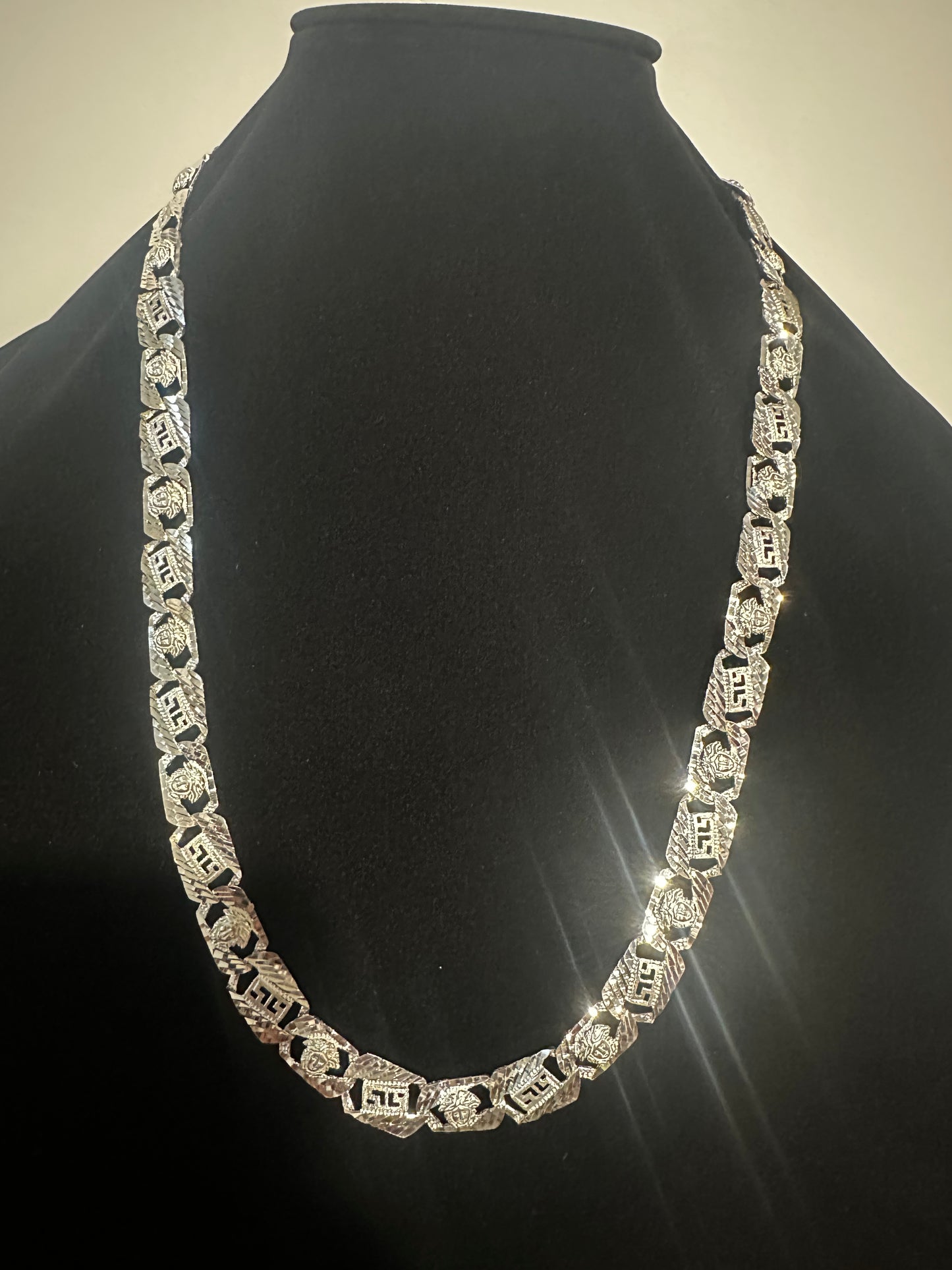 Silver Medusa Chain 26.5”