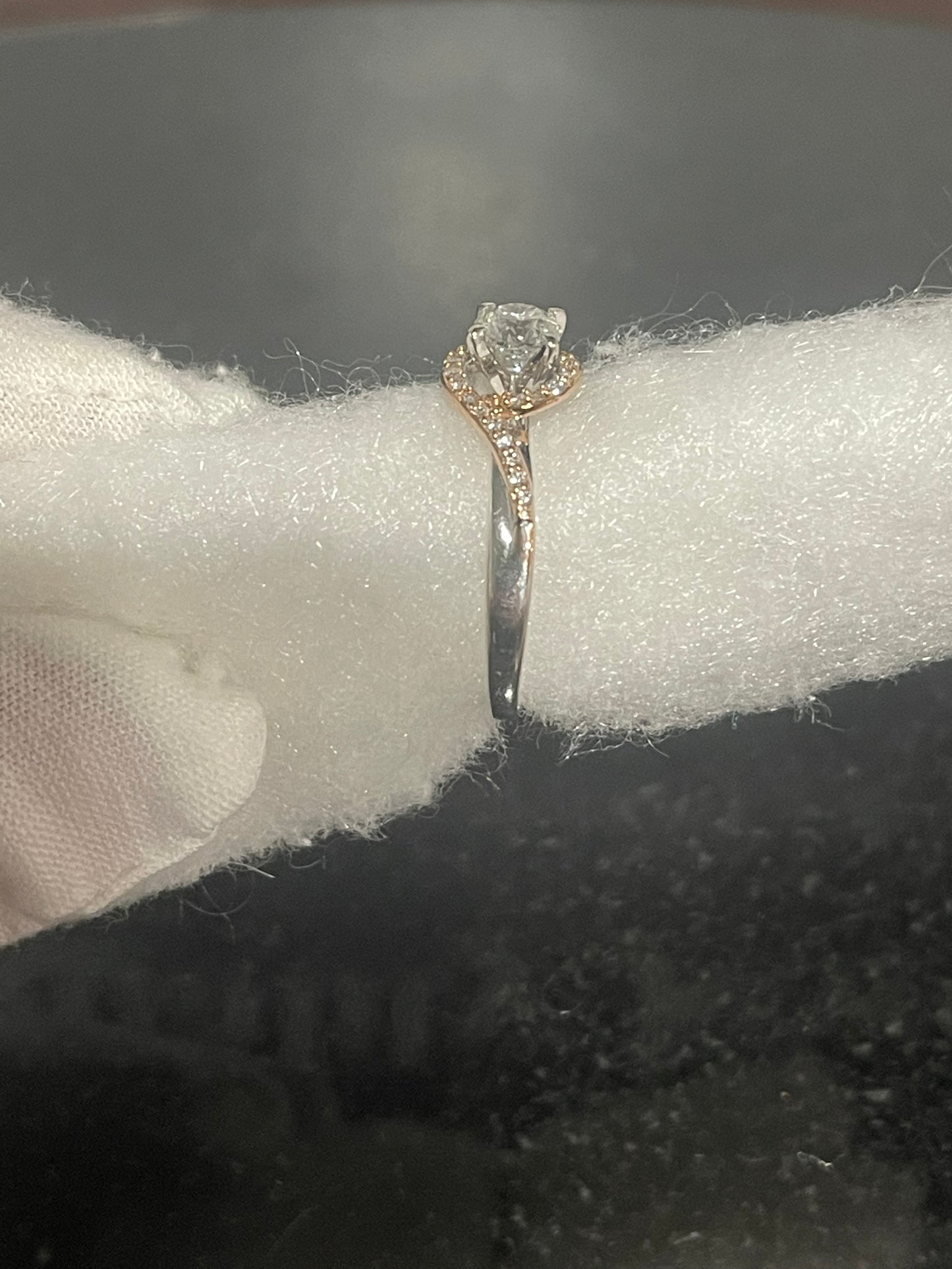 14K White & Rose Gold Engagement Ring