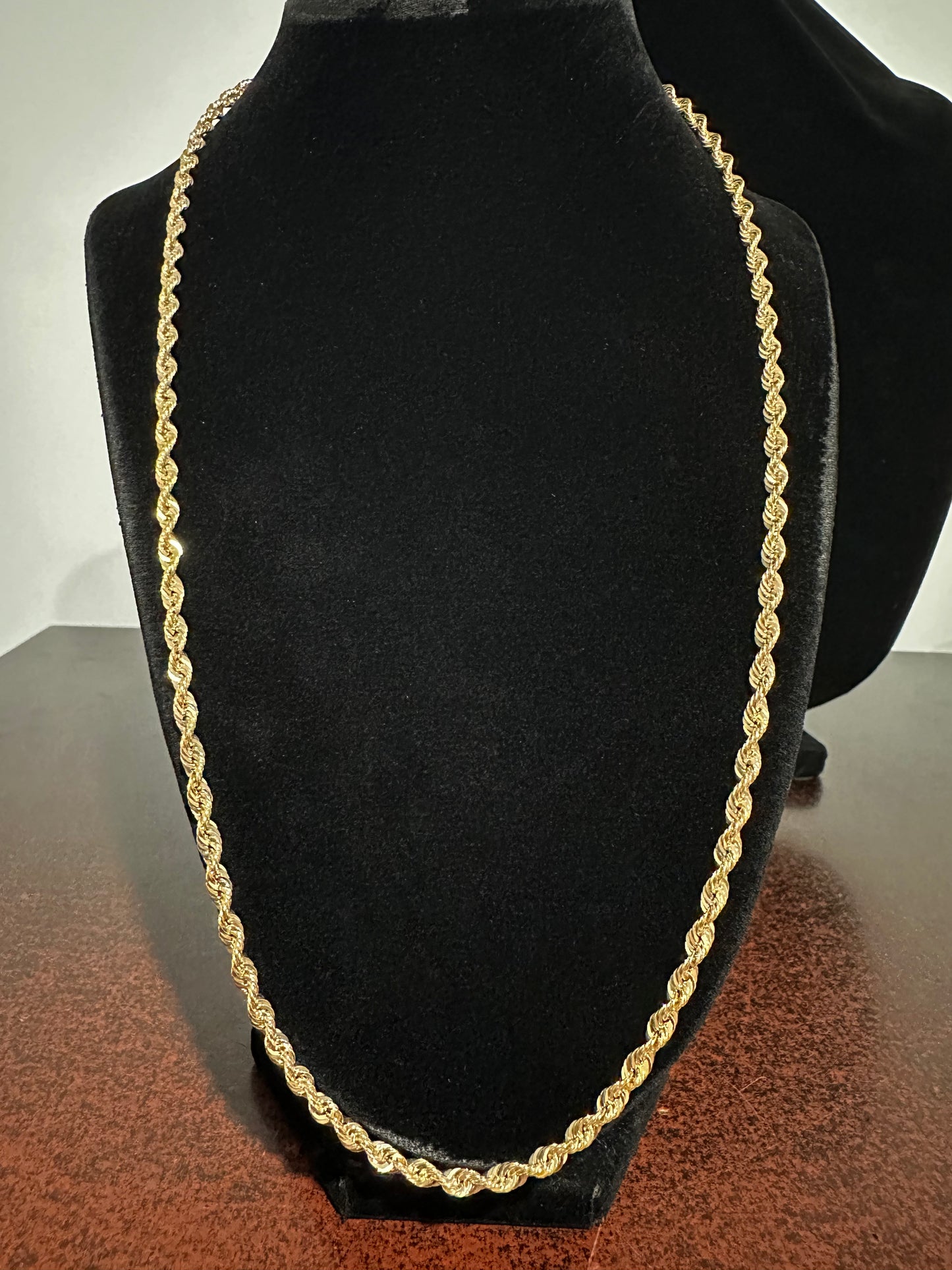 10K Rope Chain 24”