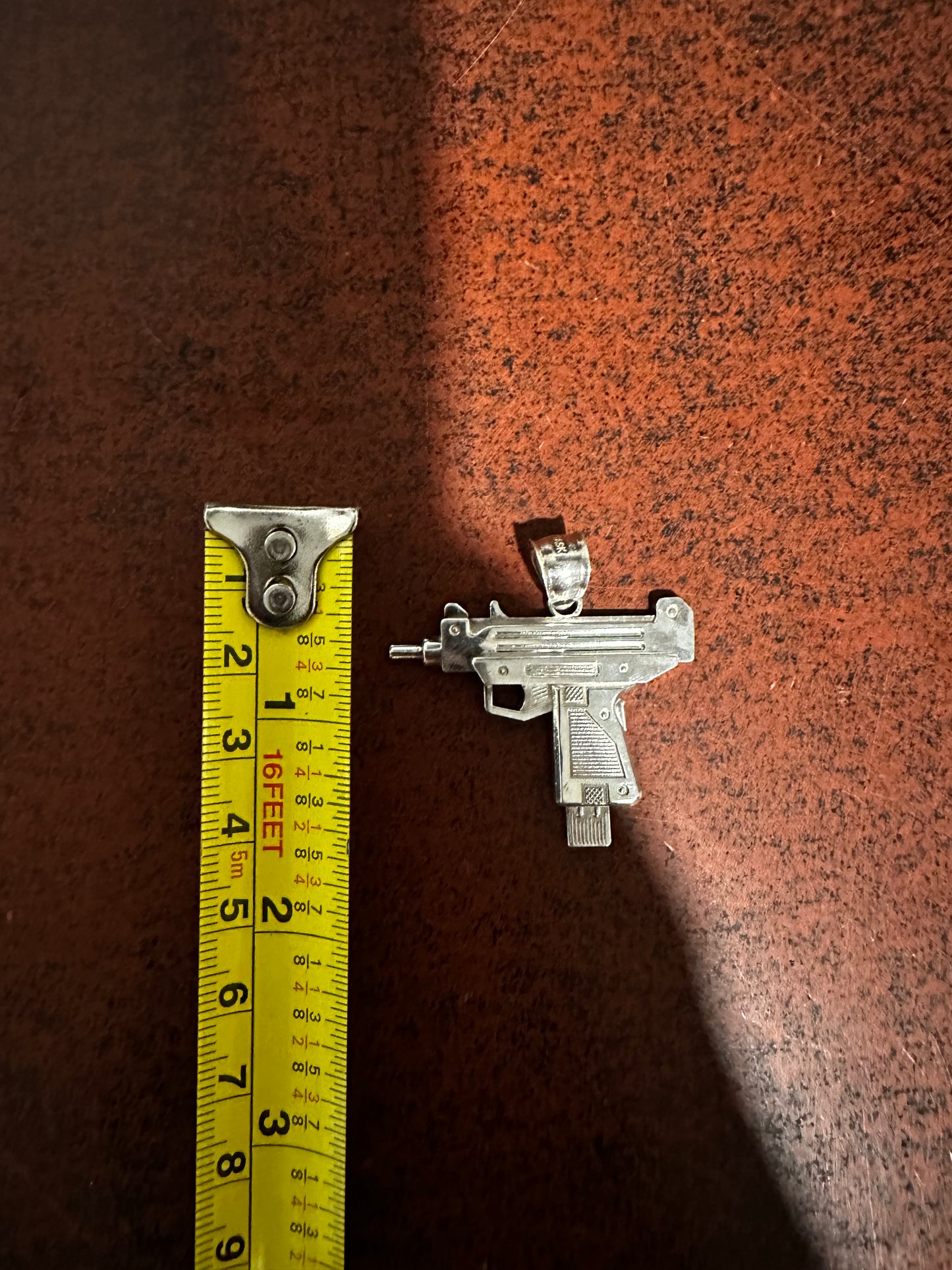 Silver Uzi Pendant