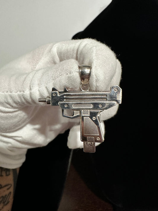 Silver Uzi Pendant