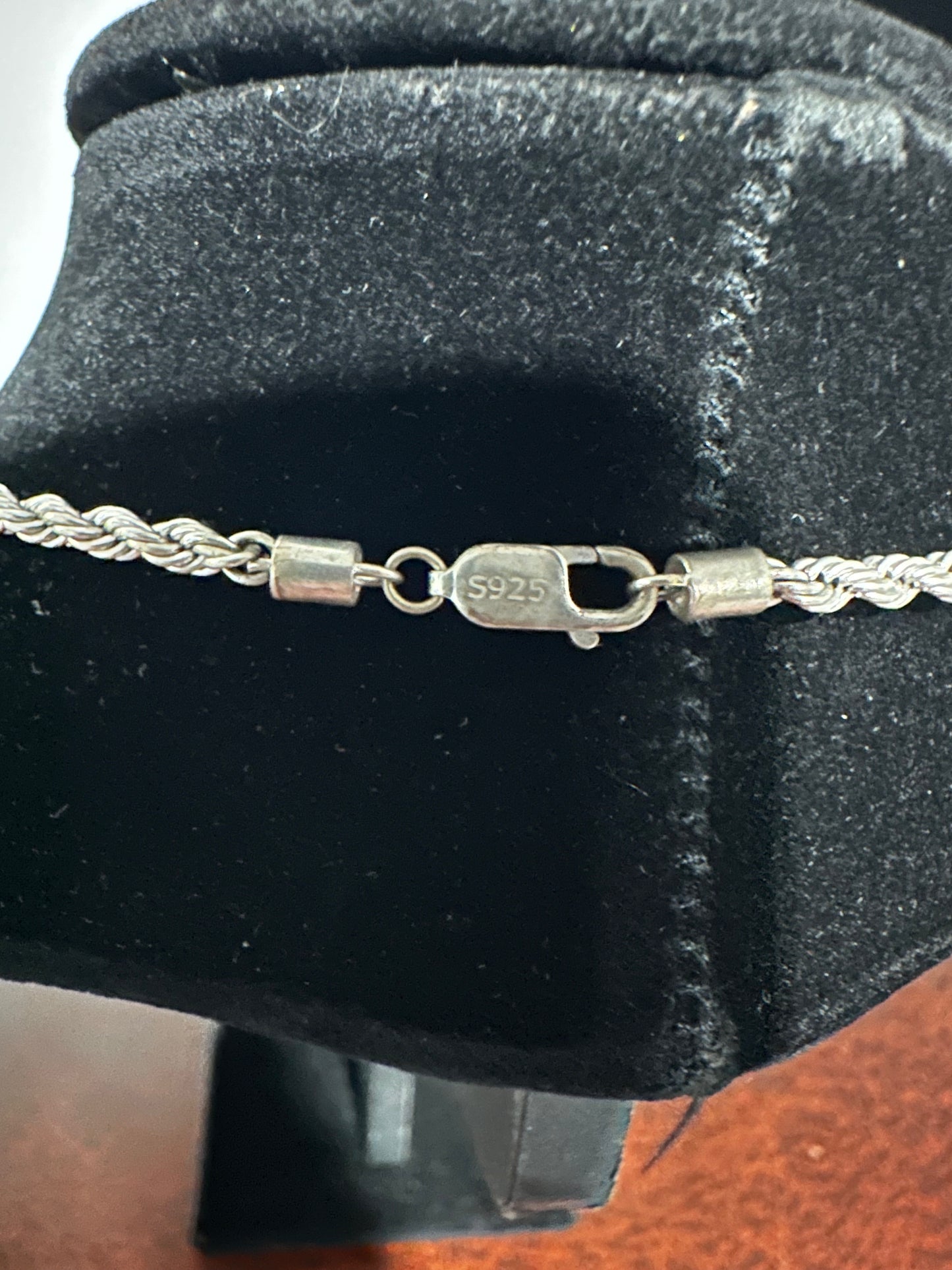 Silver Rope Chain 24”