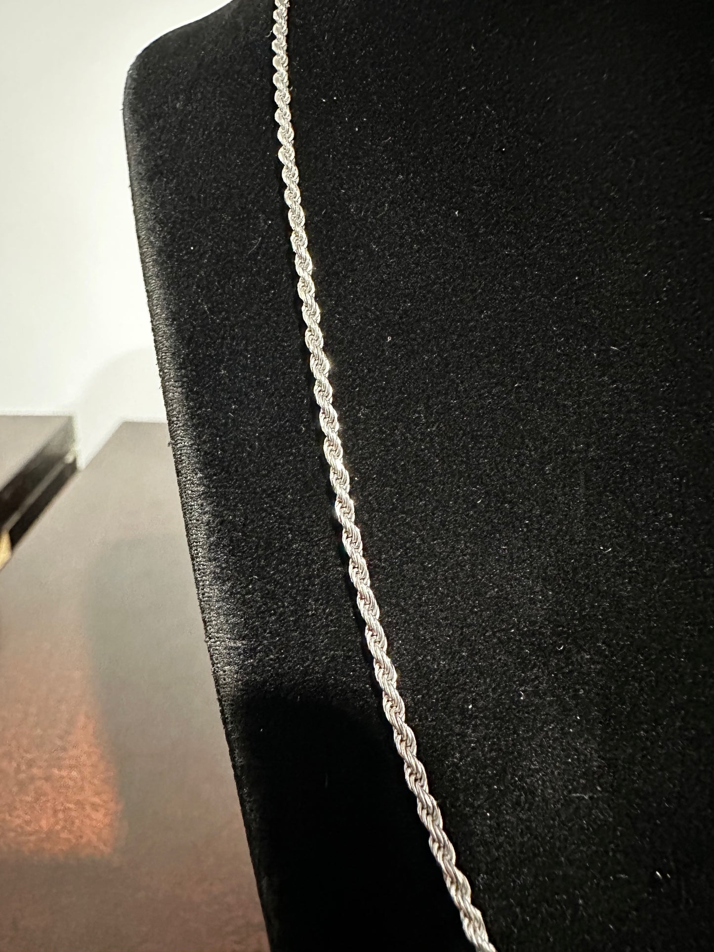 Silver Rope Chain 20”