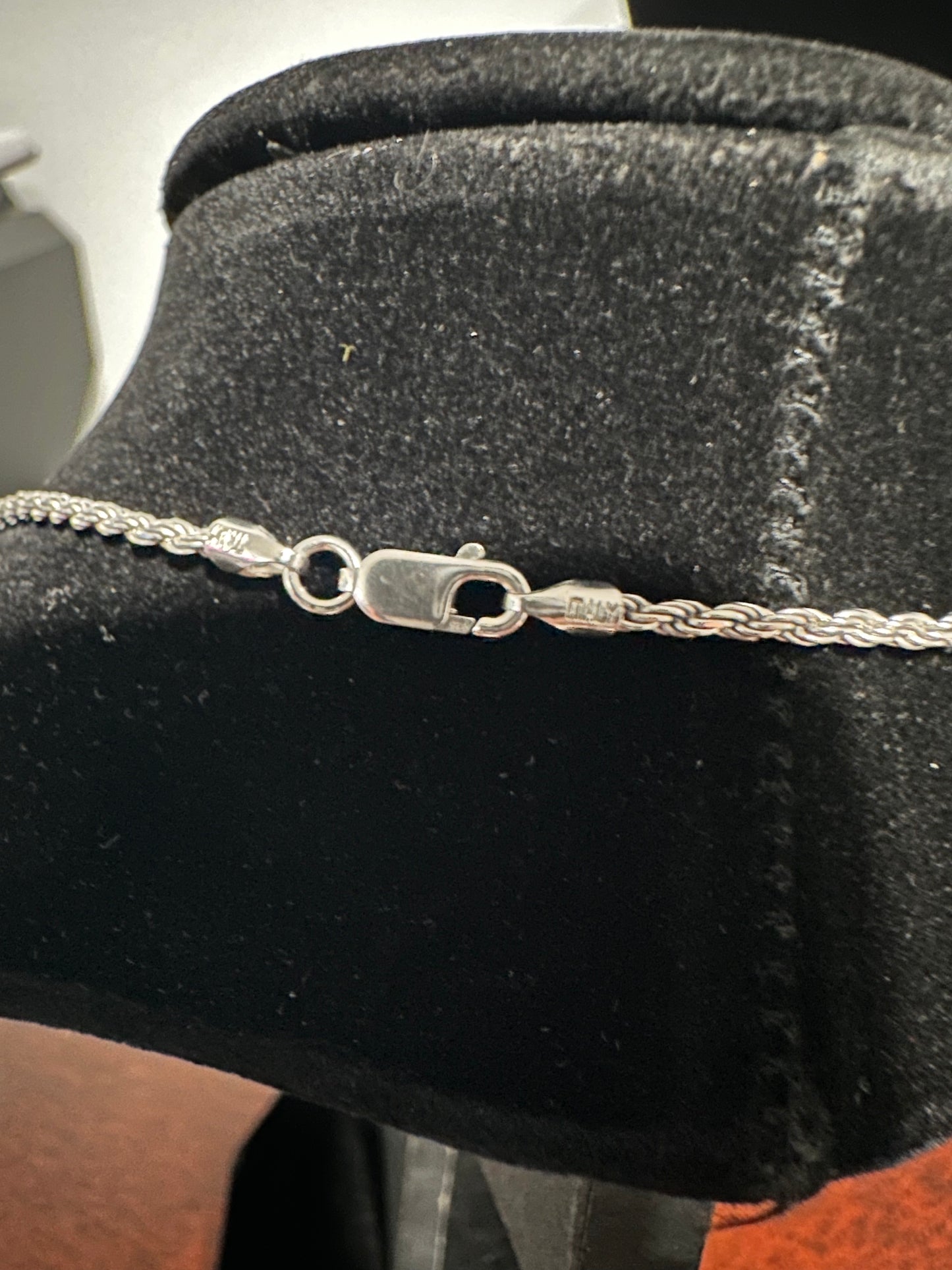 Silver Rope Chain 20”