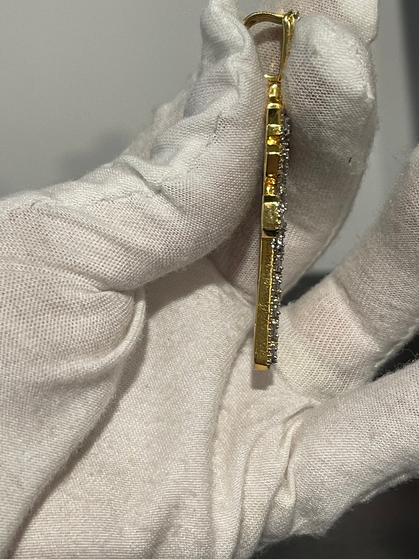 10K 4.75CT Natural Diamond Ankh Pendant