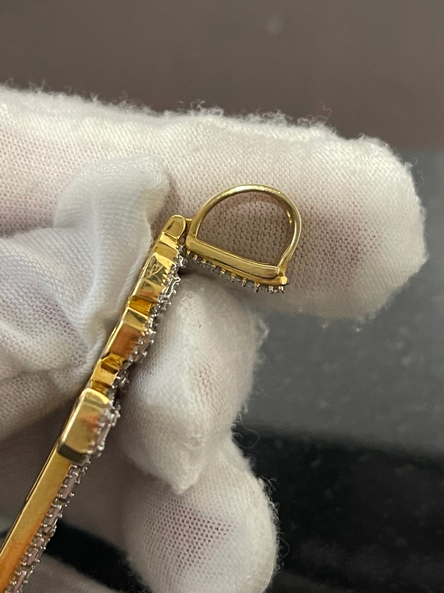 10K 4.75CT Natural Diamond Ankh Pendant