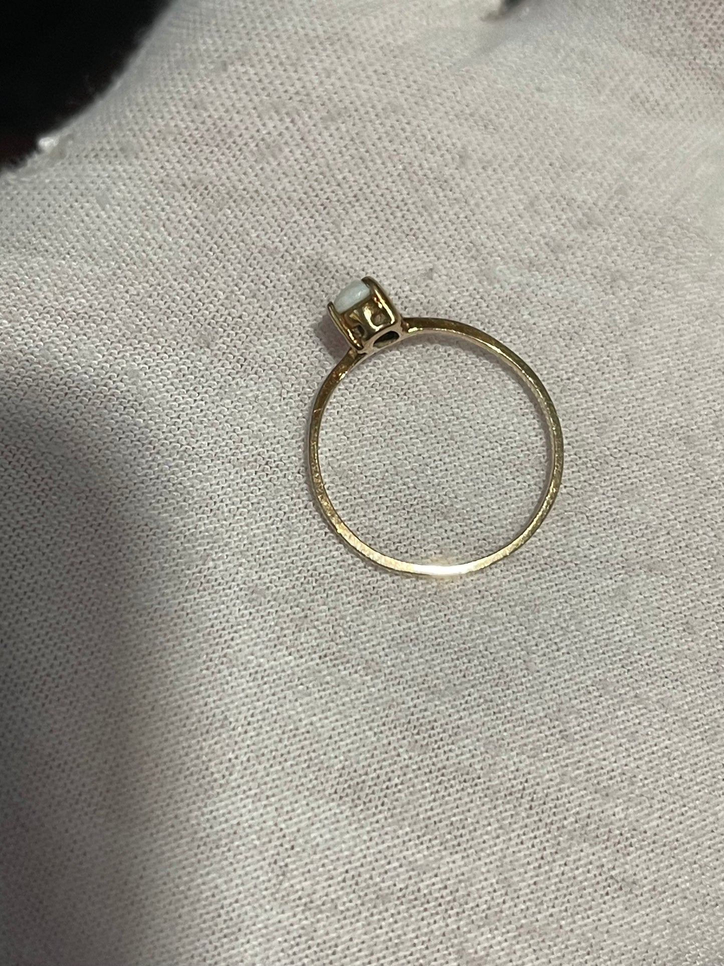 10K Opal/Diamond Ring