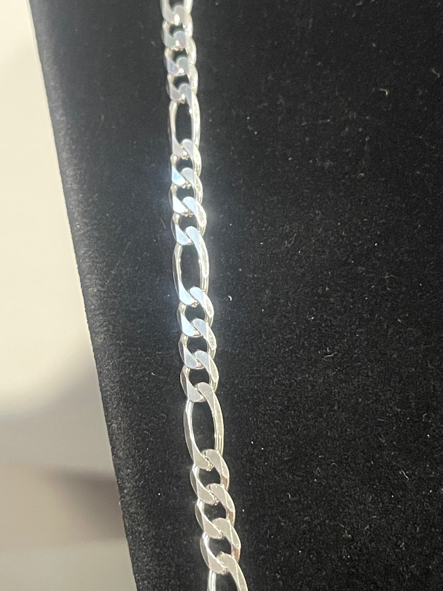 Silver Figaro Chain 24”