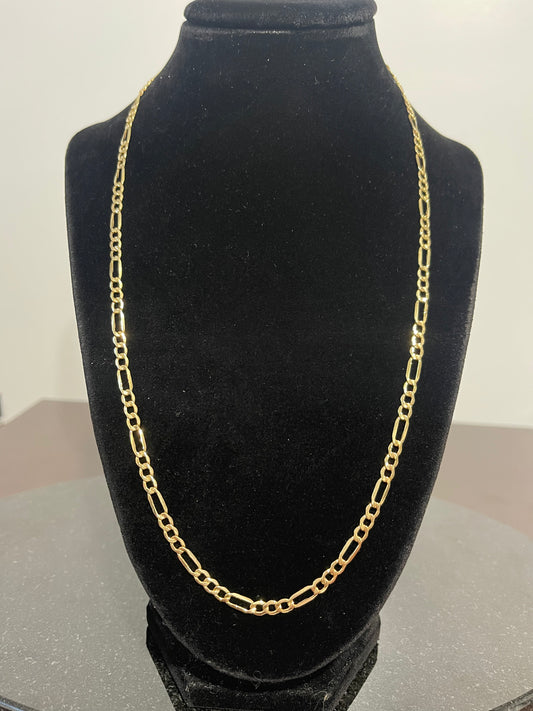 10K Figaro Chain 22”