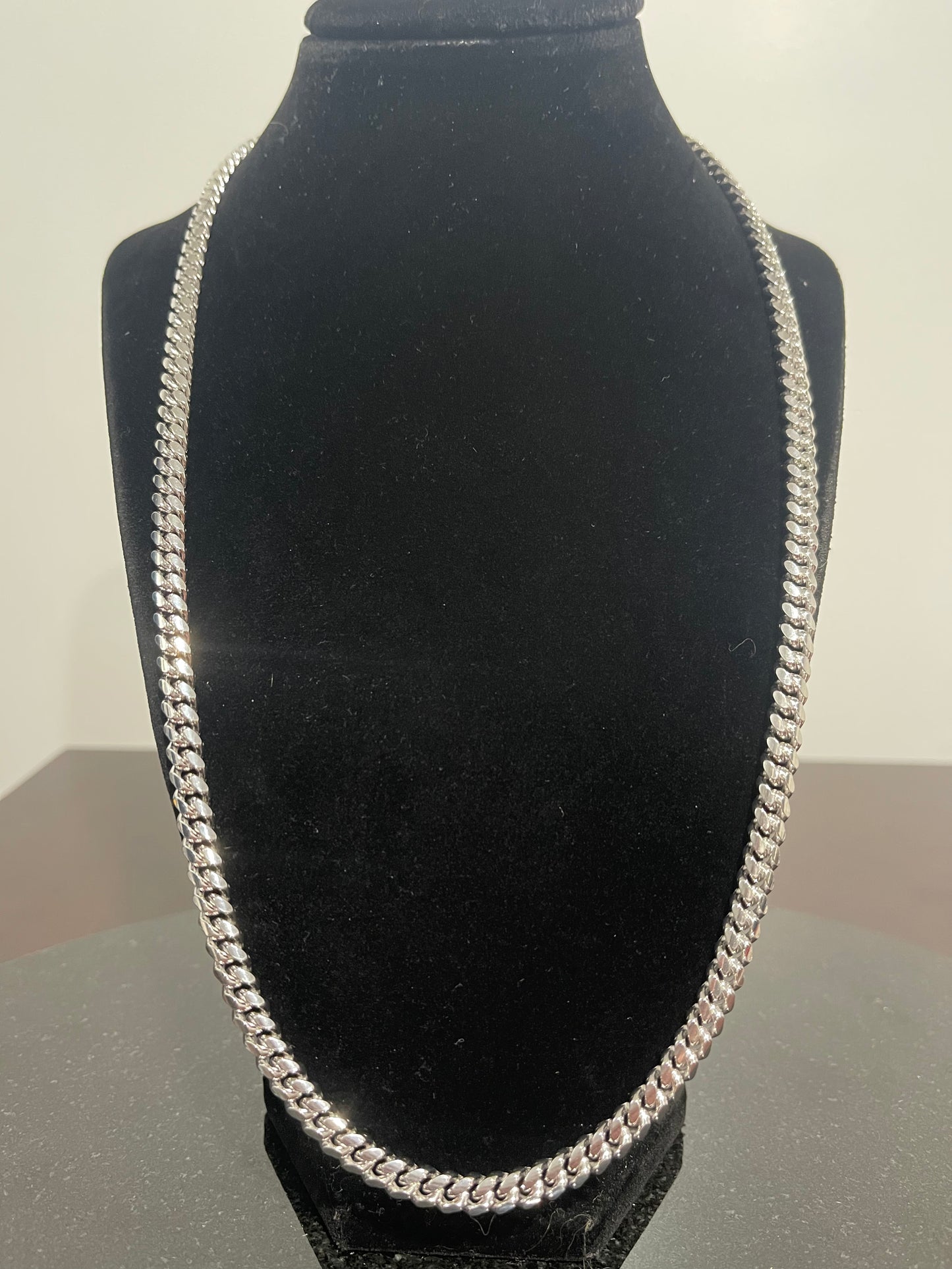 Silver Cuban Chain 24”