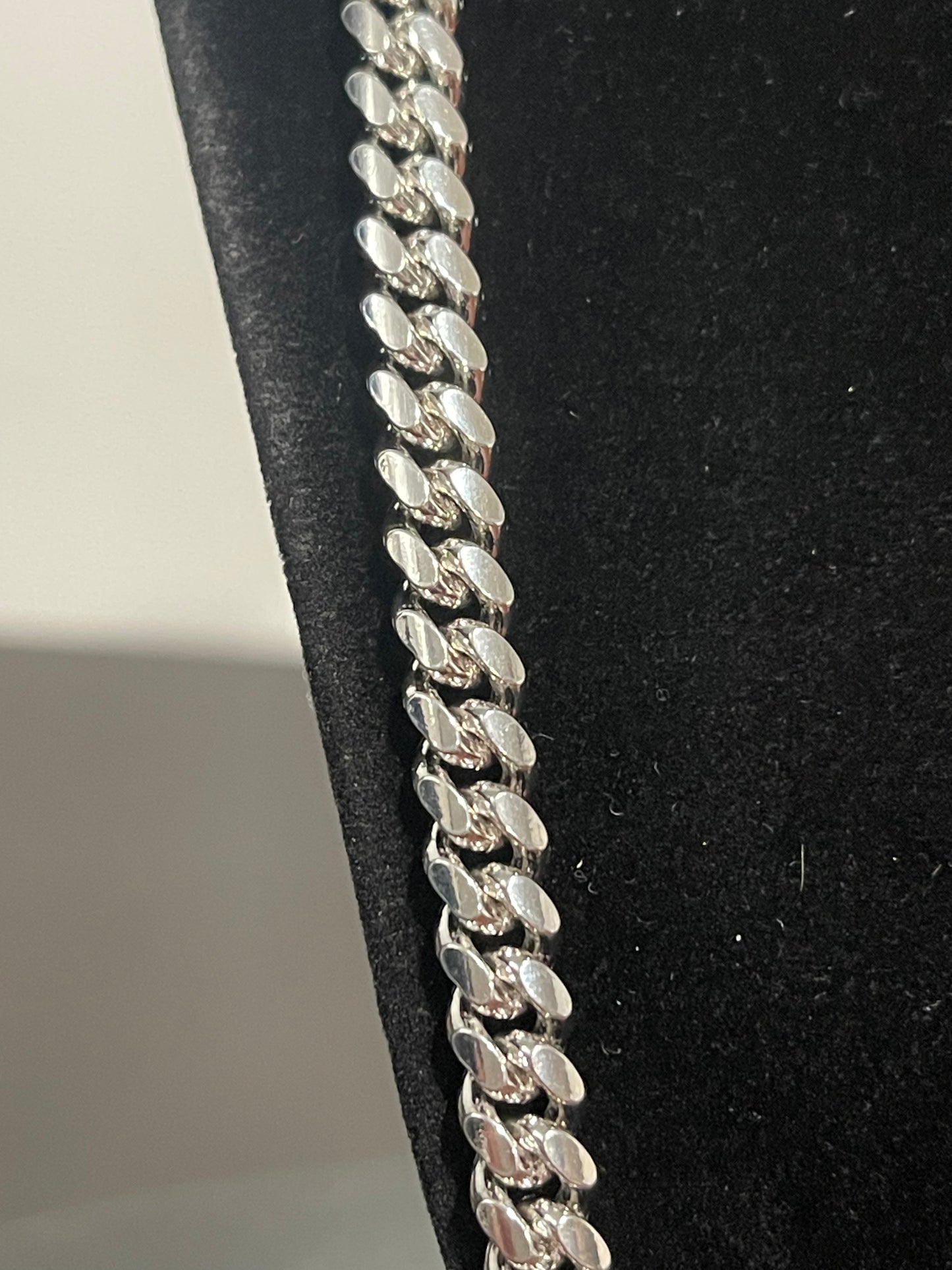 Silver Cuban Chain 24”