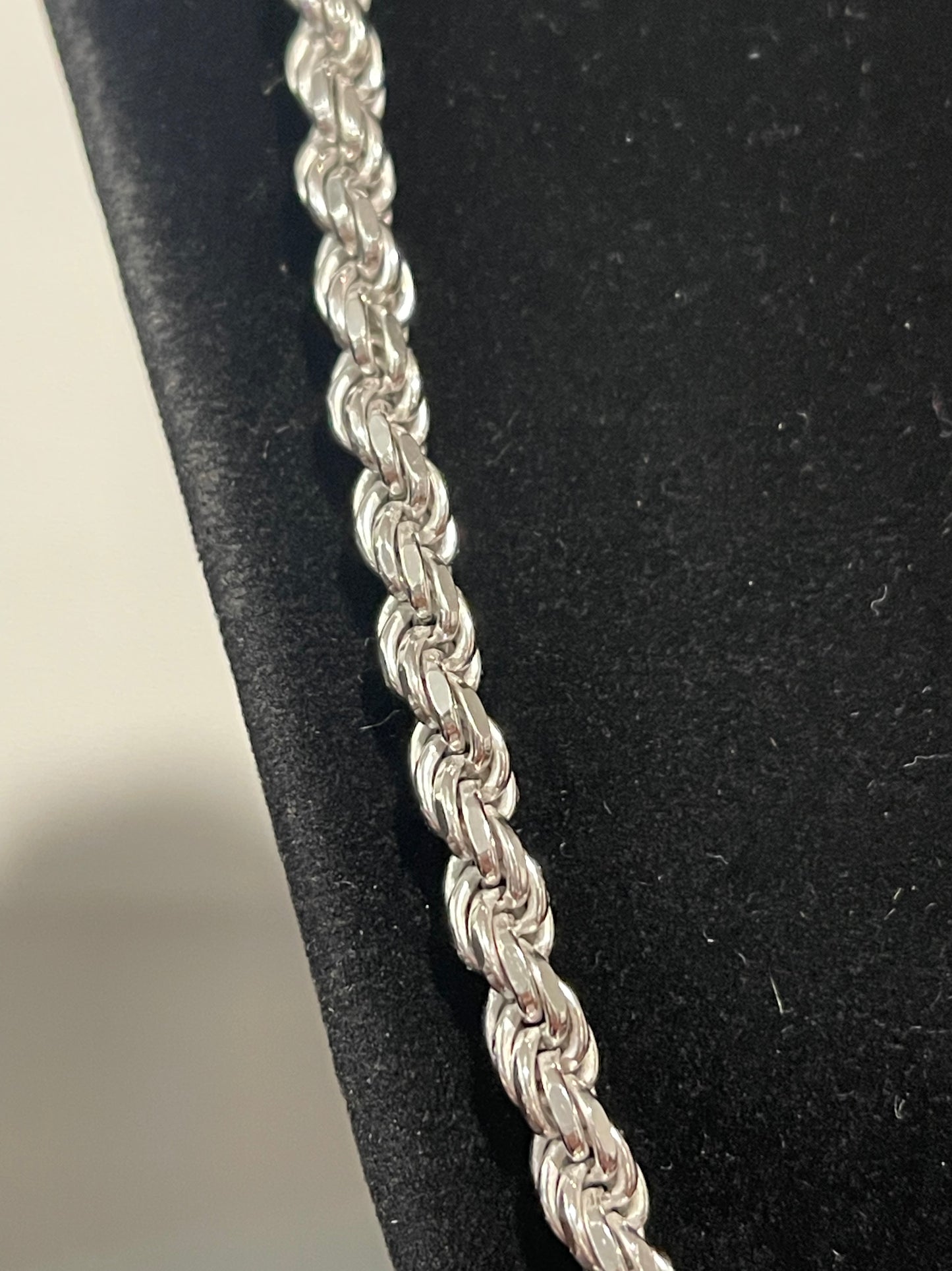 Silver Rope Chain 22”