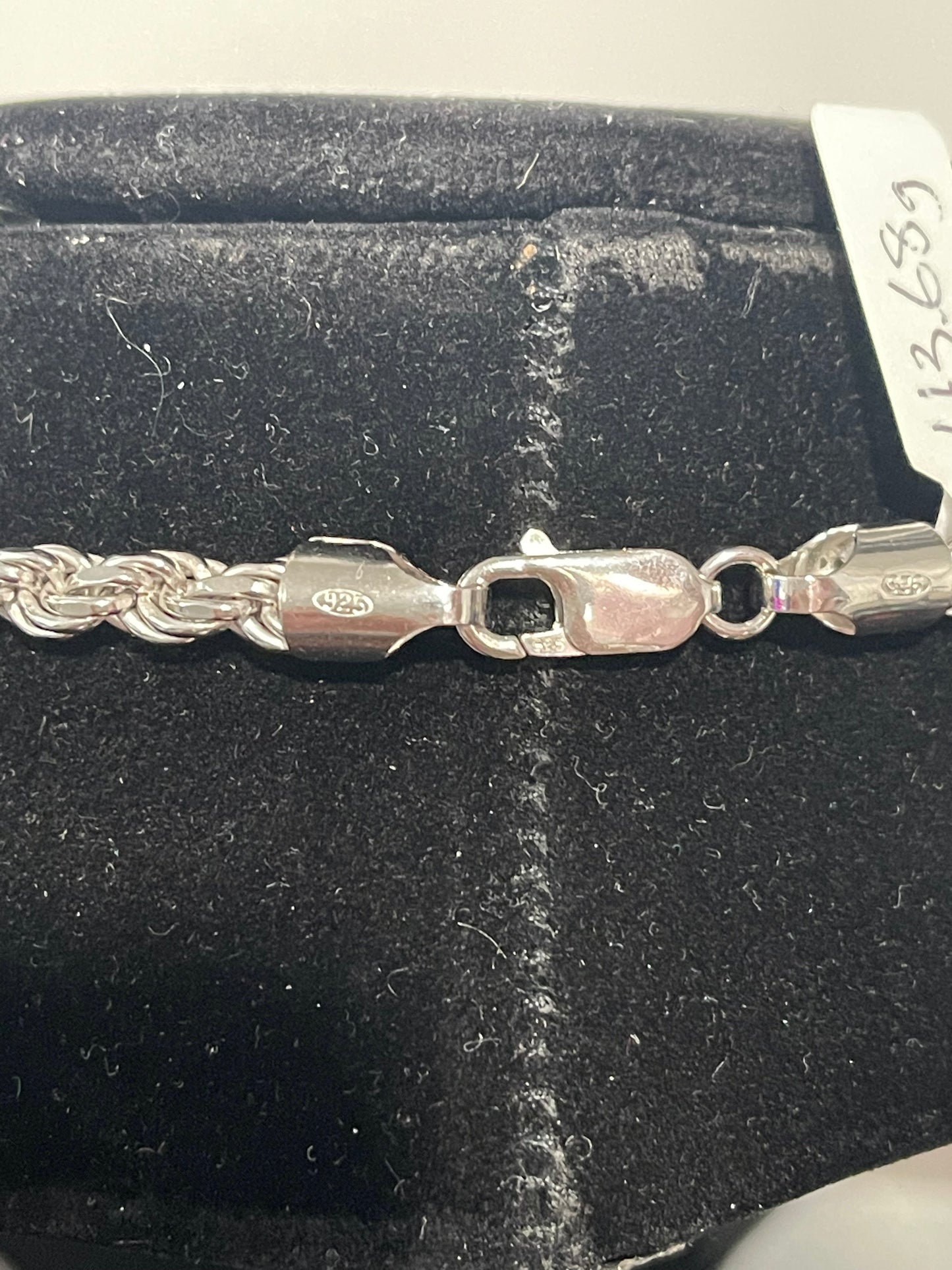 Silver Rope Chain 22”