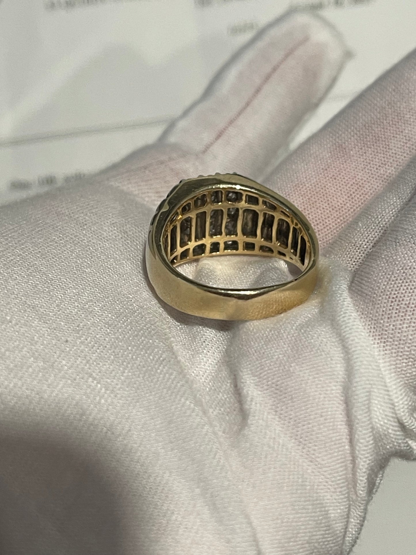 10K White/Yellow Gold 0.93ct Natural Diamond Ring