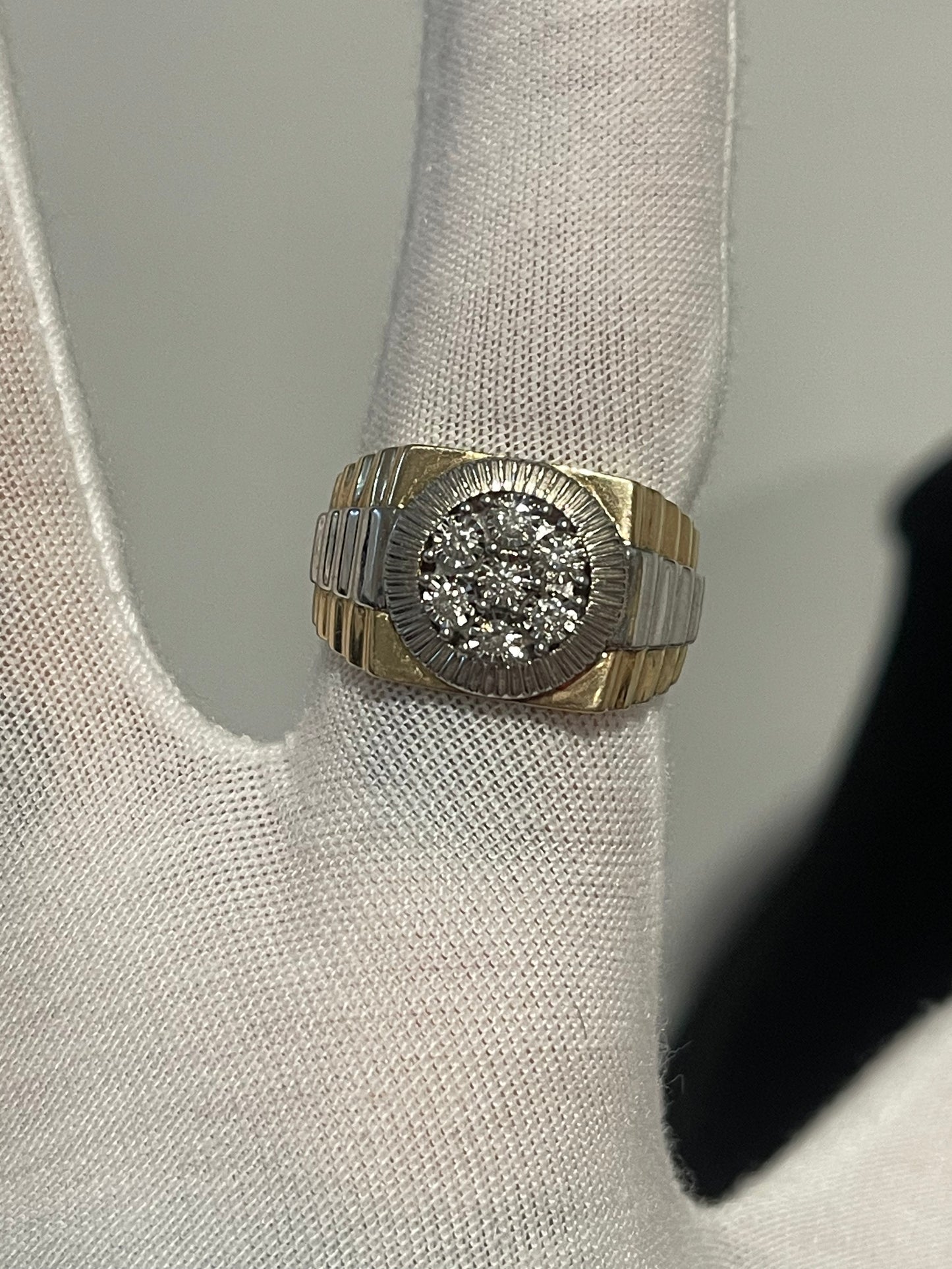 10K Natural Diamond Ring Rolex Band