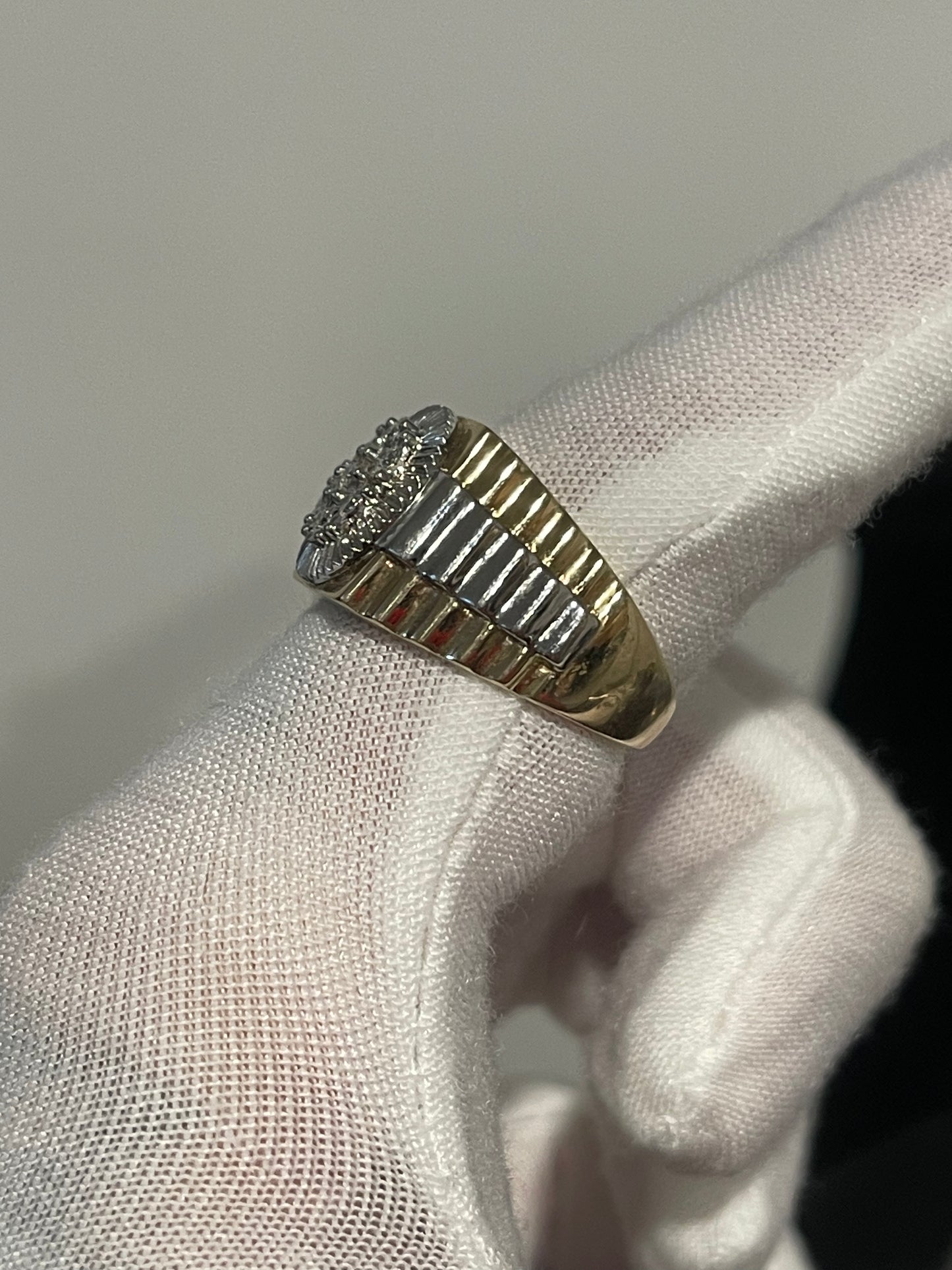 10K Natural Diamond Ring Rolex Band