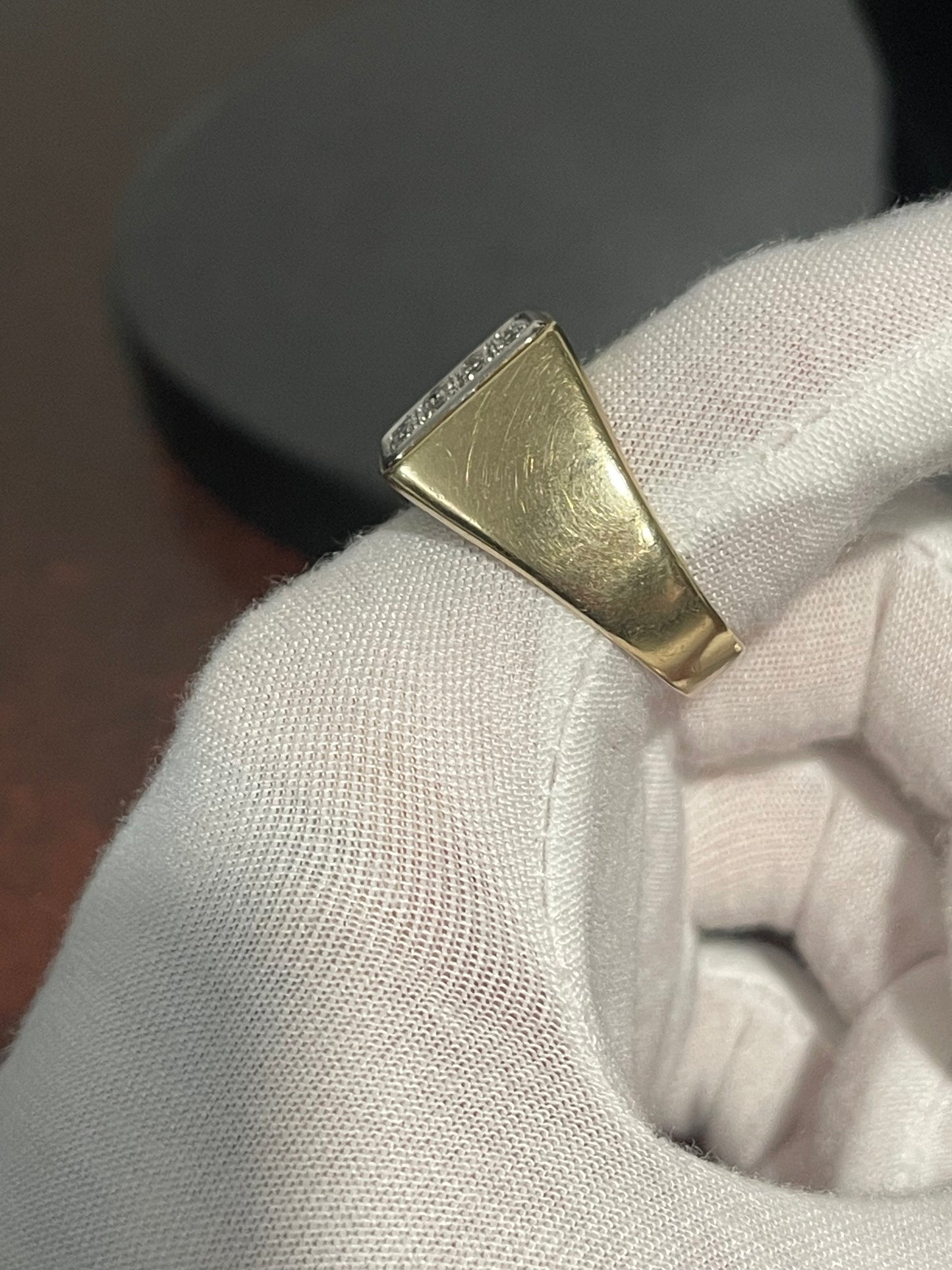 10K Natural Diamond Ring Sz 11
