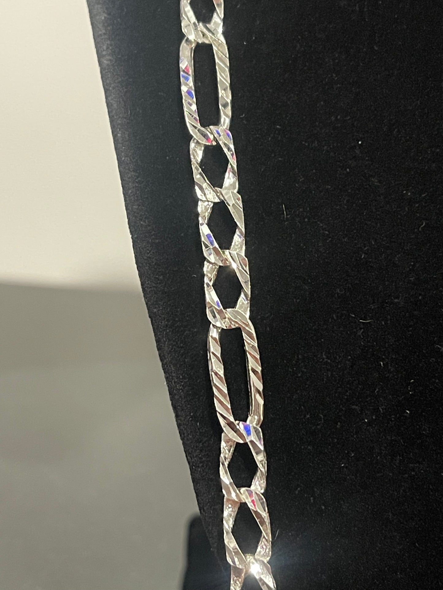 Silver DC Figaro Chain 26”