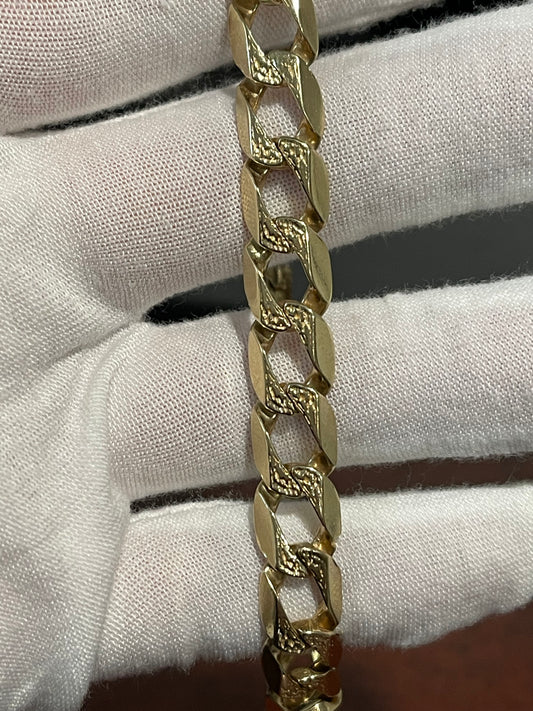 10K Nugget Bracelet 9.5”