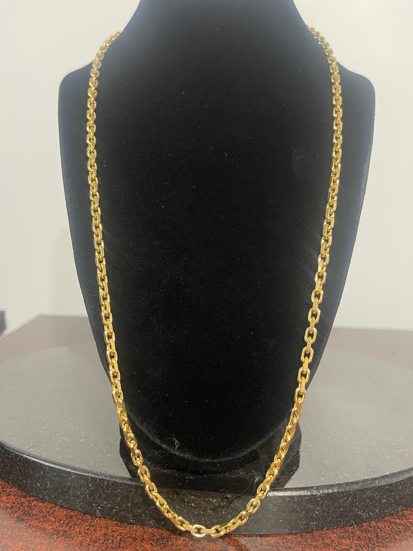 10K Solid Cable Chain 26”