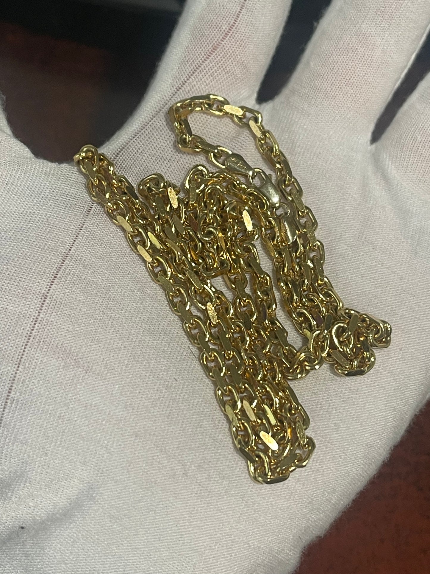 10K Solid Cable Chain 26”