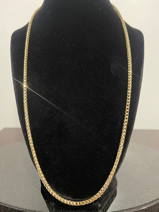 10K Solid Franco Chain 24”