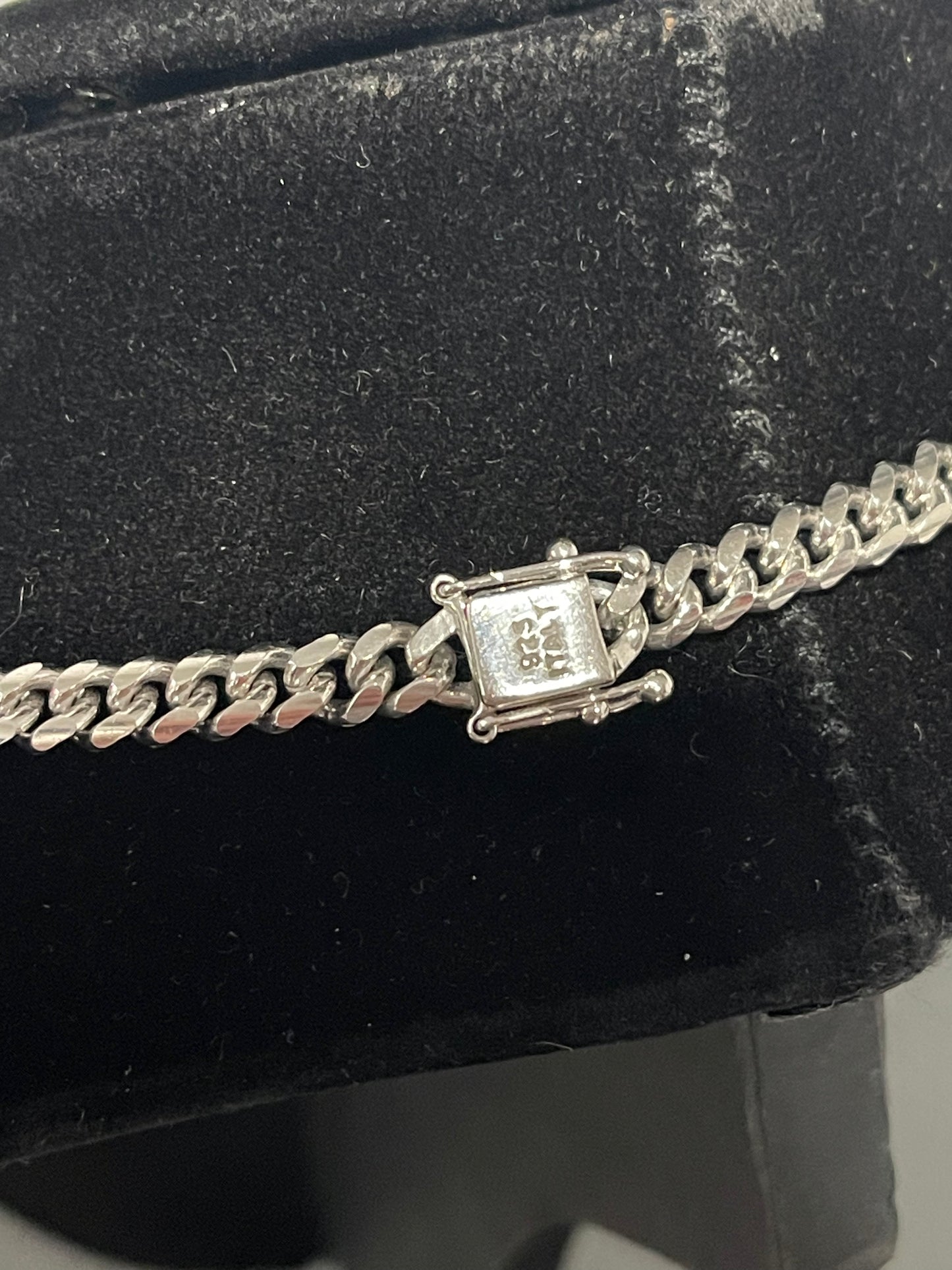 Silver Cuban Link Chain 24”