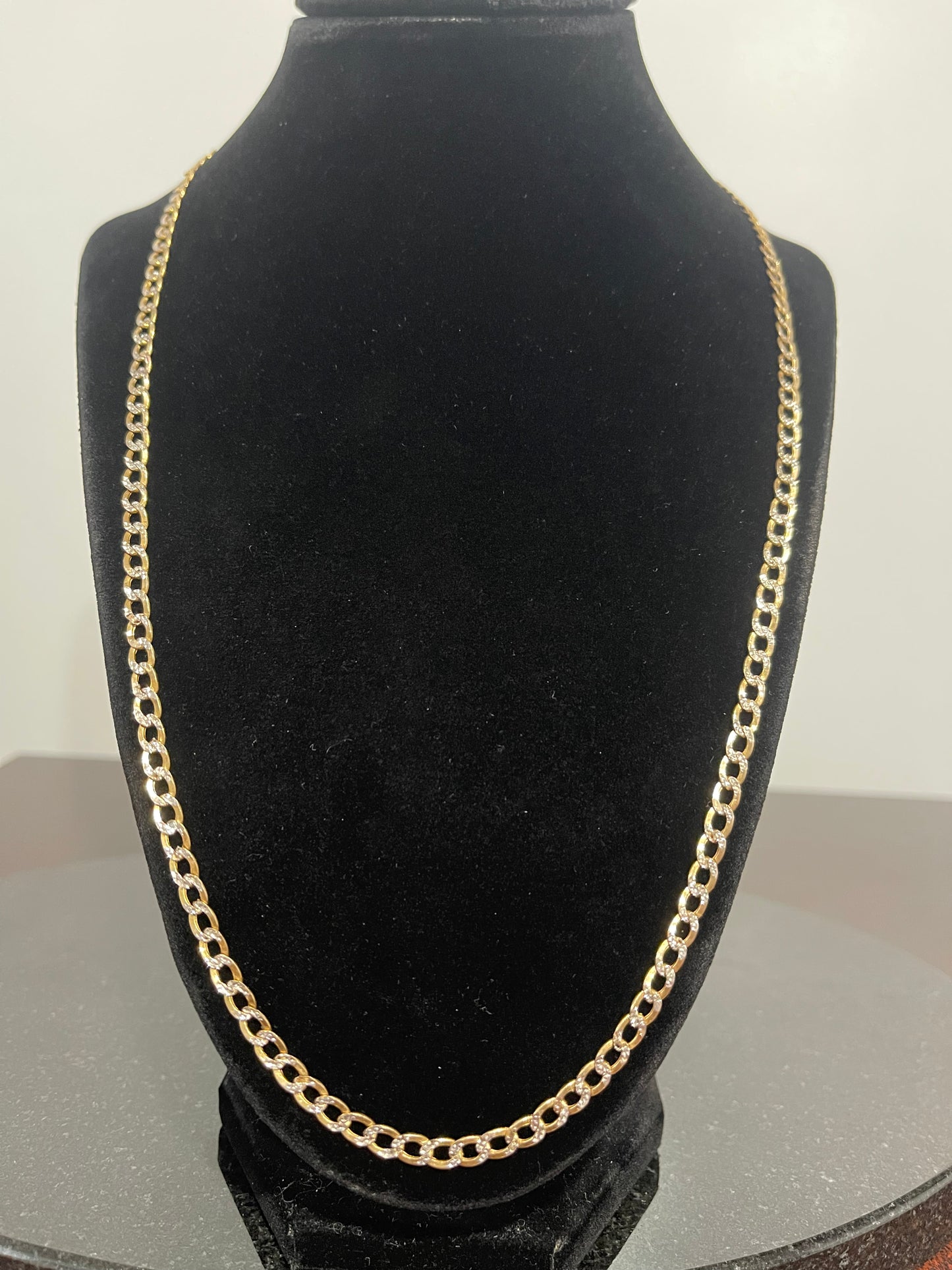 10K Curb Chain (DC, 2Tone) 24”