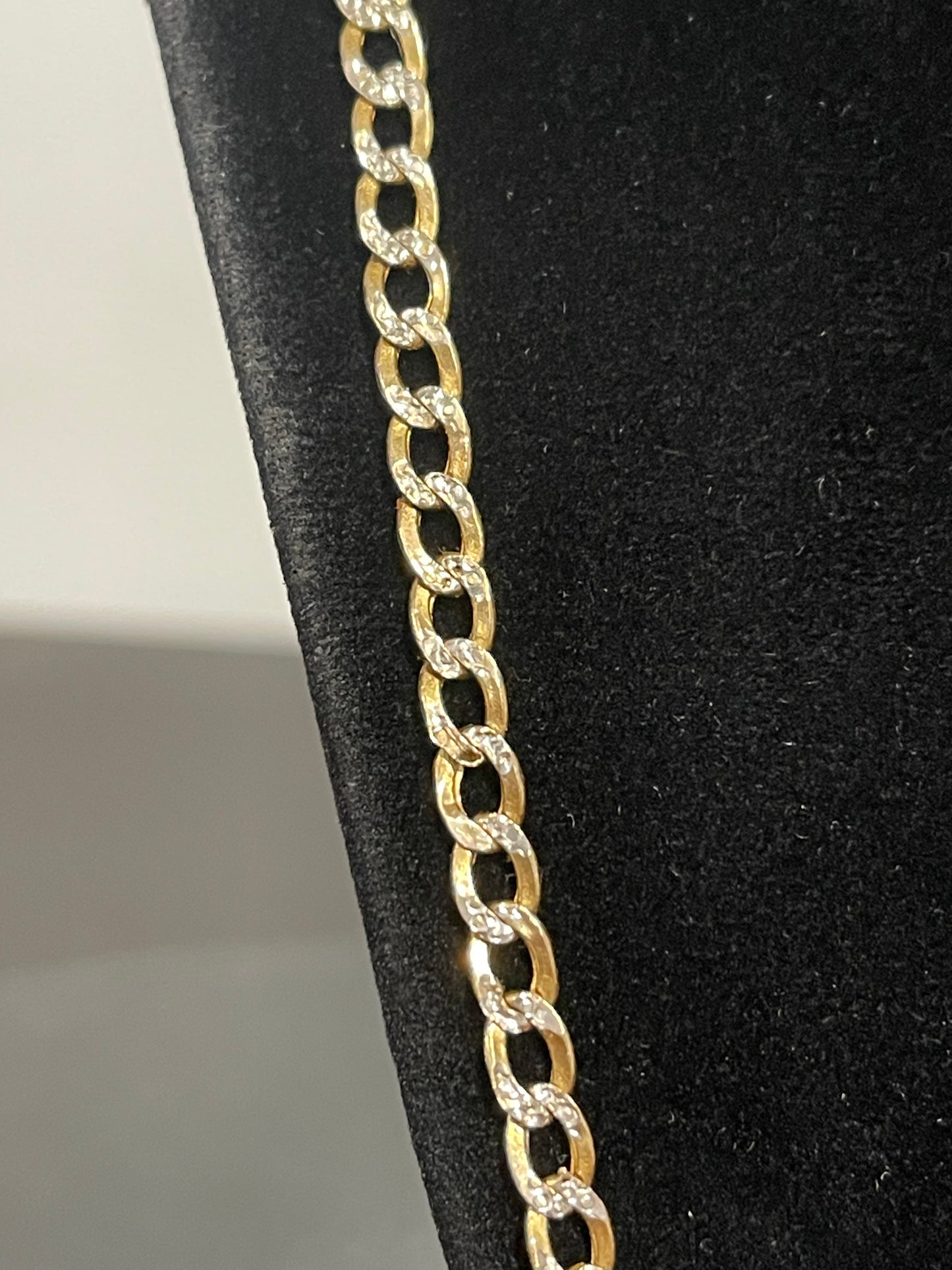 10K Curb Chain (DC, 2Tone) 24”