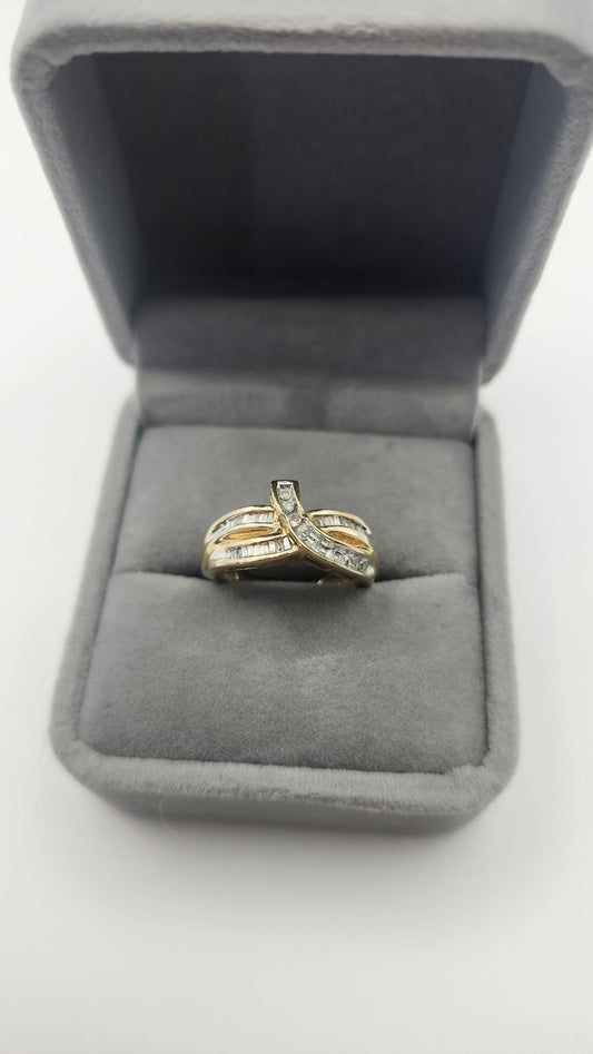 10K Baguette Diamond Ring