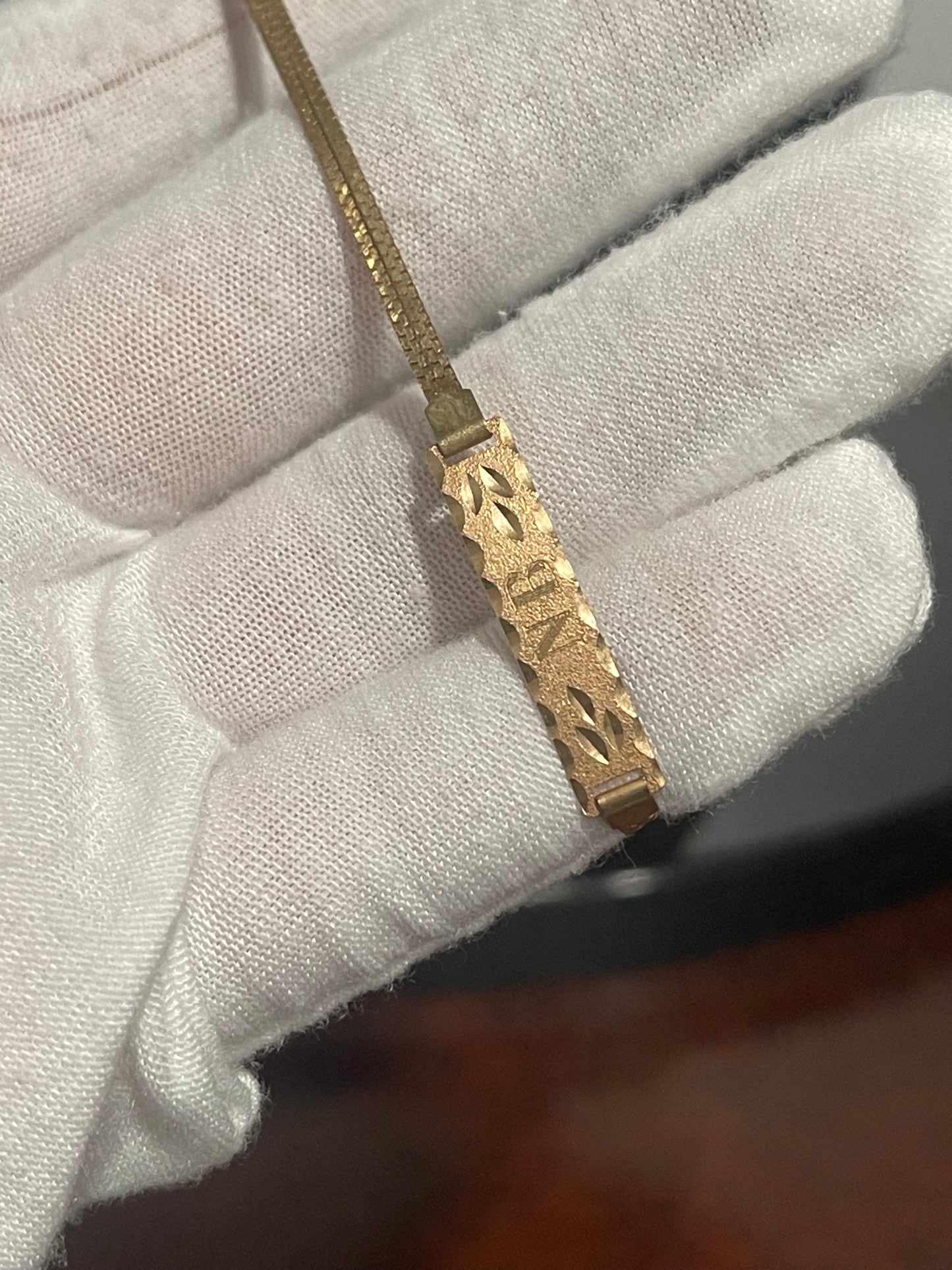10K Nameplate Bracelet 7.25”