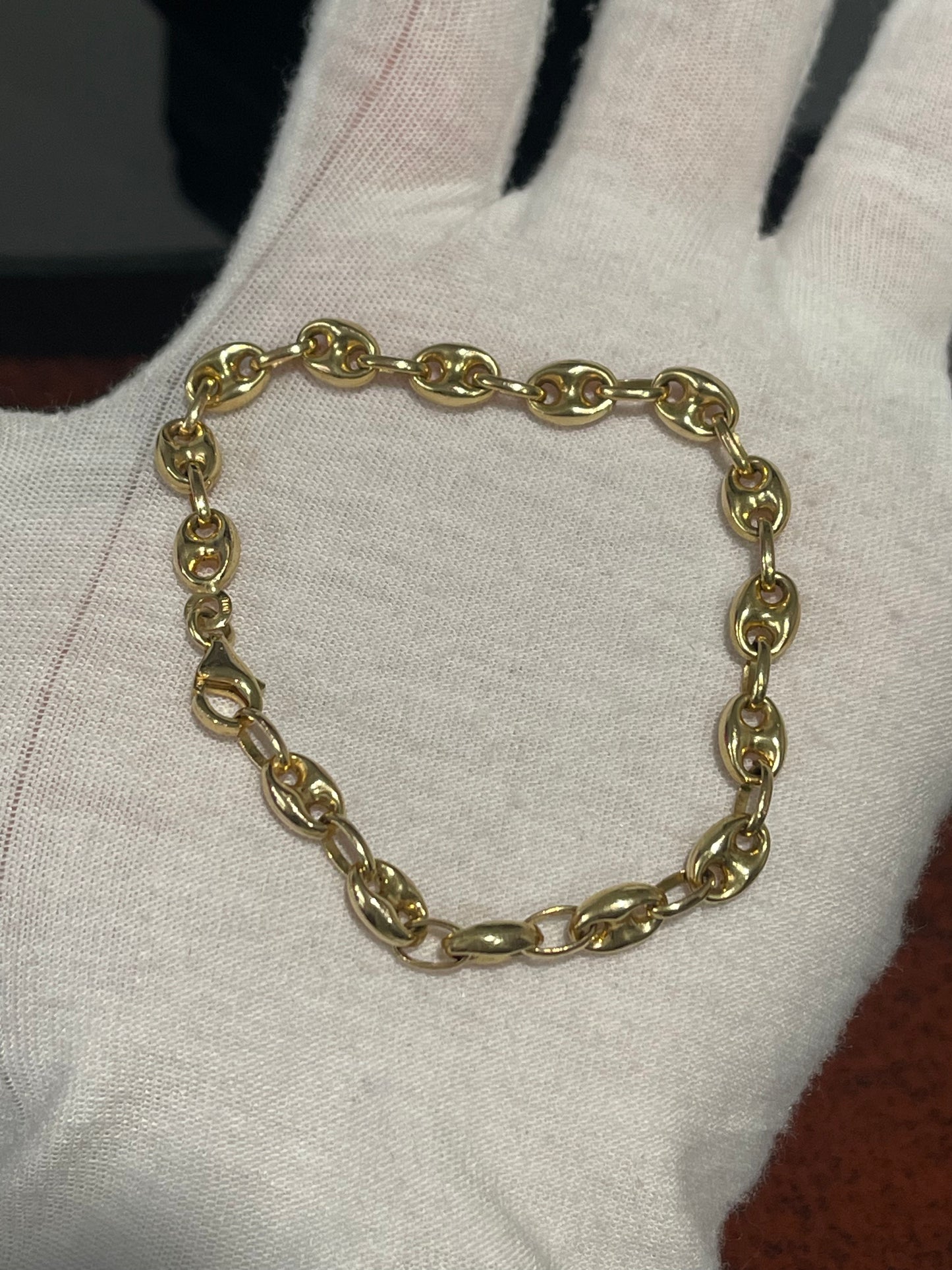 10K Gucci Link Bracelet 7.5”