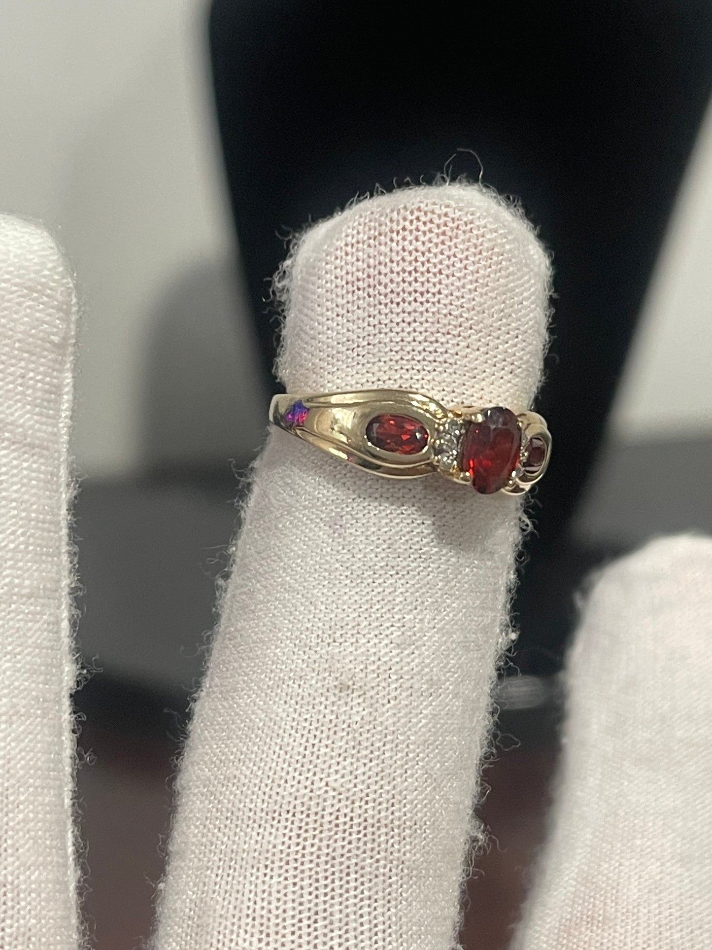 10K Garnet Ring