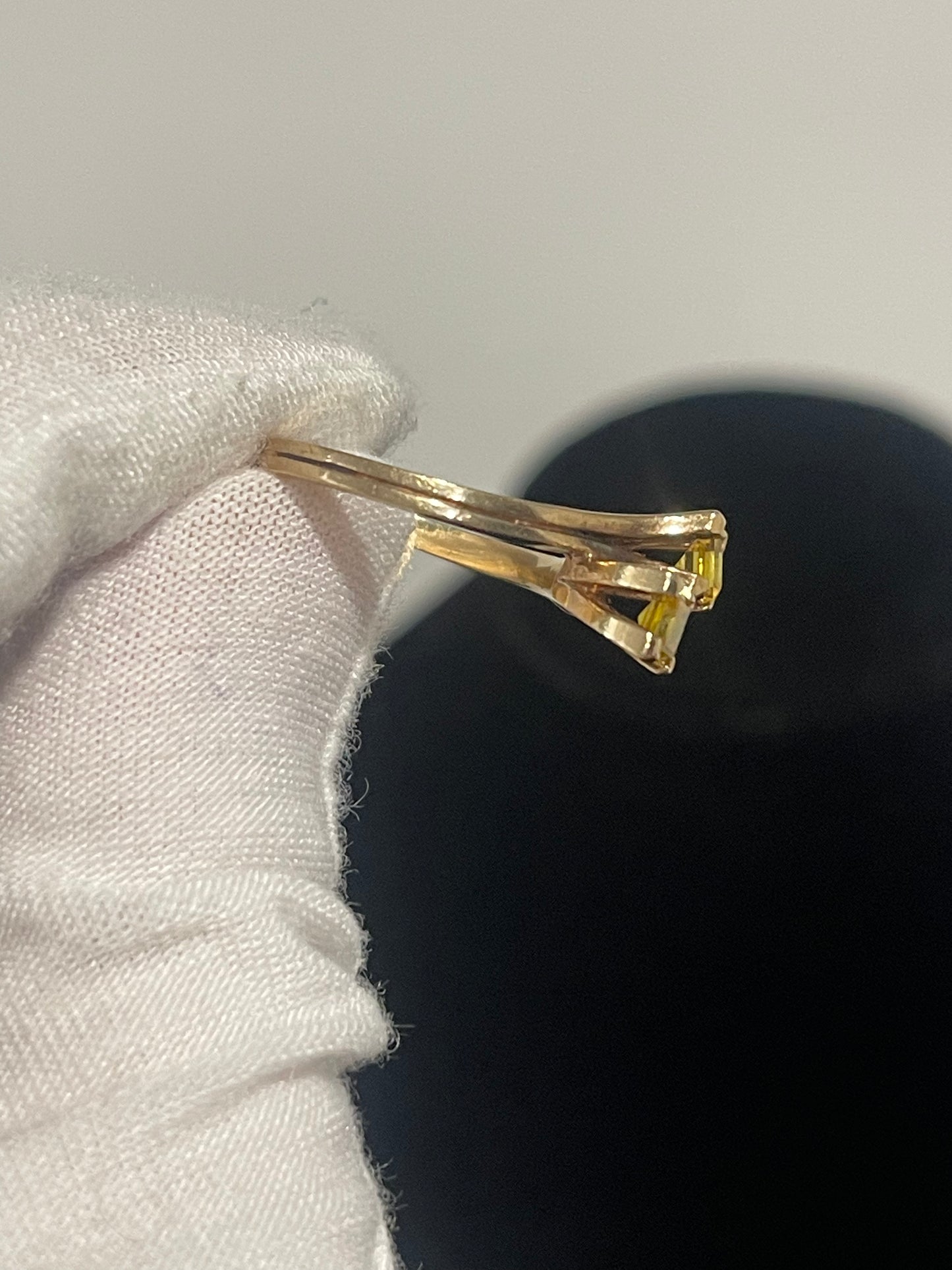 10K Yellow Citrine Ring